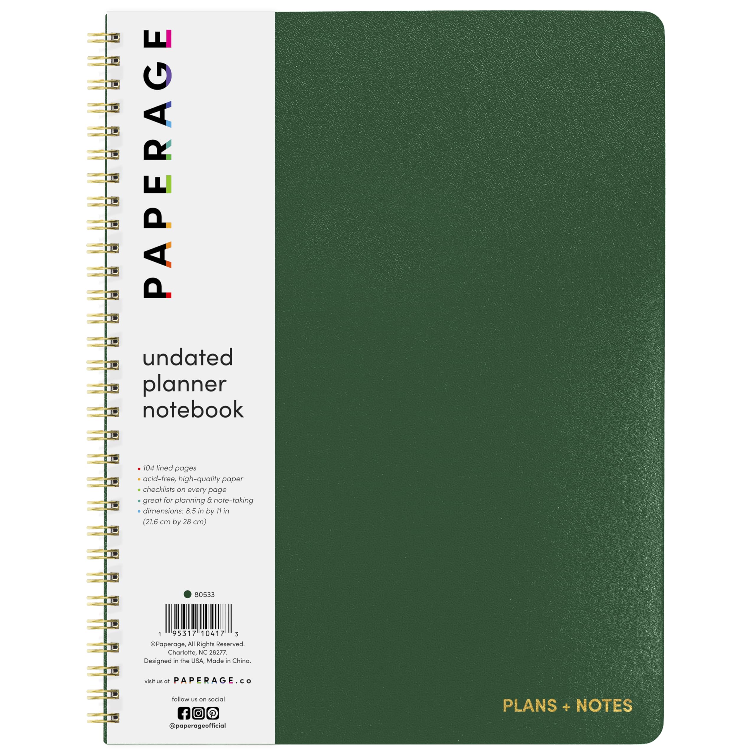 Paperage Undated Daily Planner