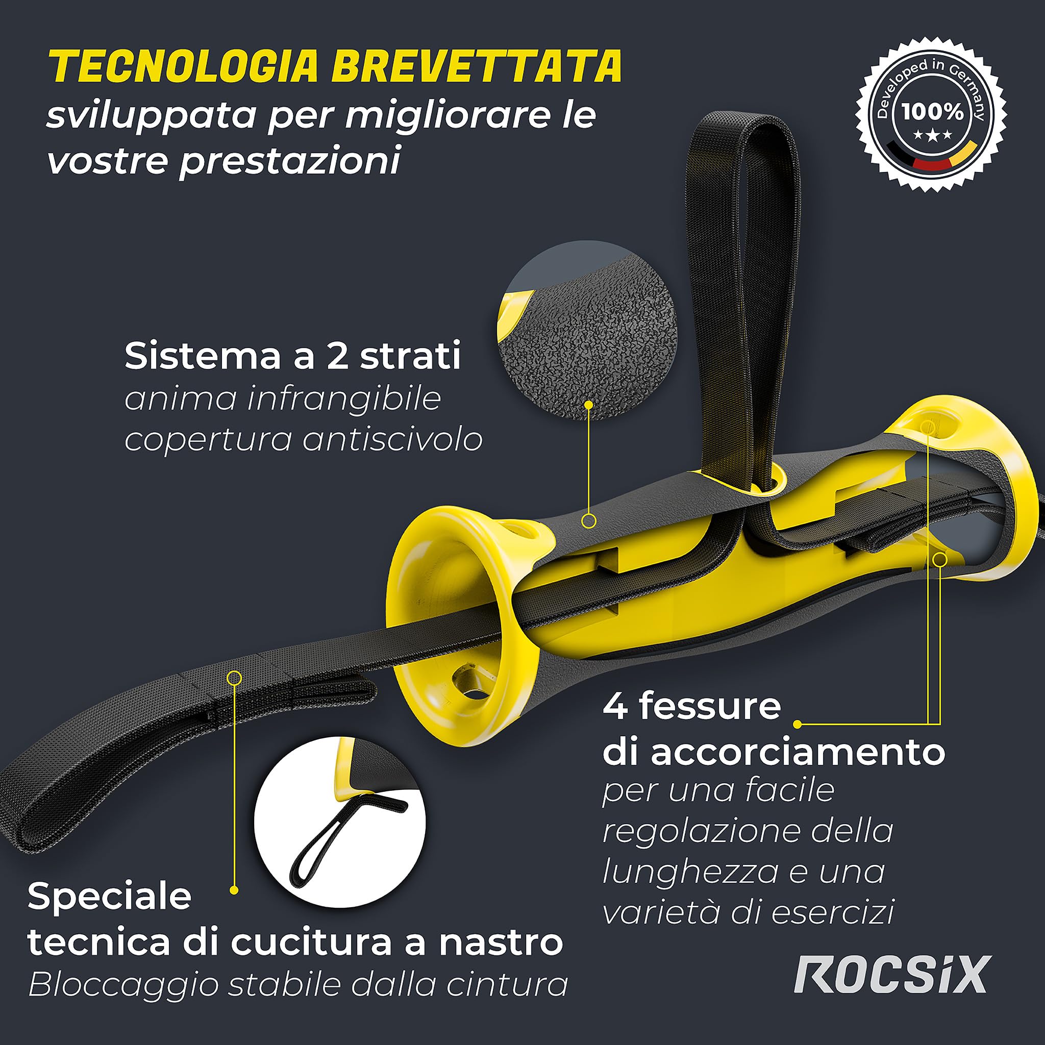 Impugnatura di allenamento ad alte prestazioni per trazione, cavo e trazioni – Accessori ergonomici per palestra con tecnologia di presa dinamica – Made in Germany, per allenamenti fitness e