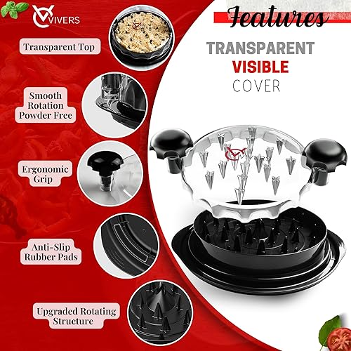 Miniatura 3 de VIVERS Herramienta trituradora de pollo con garras de carne y barbacoa gratis, sin BPA, trituradora de carne, garras, resistente al calor, agarre