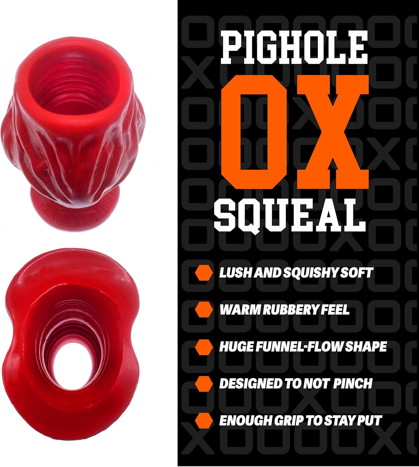 OXBALLS - PIGHOLE Squeal FF Huge Hollow Plug for Adults Red