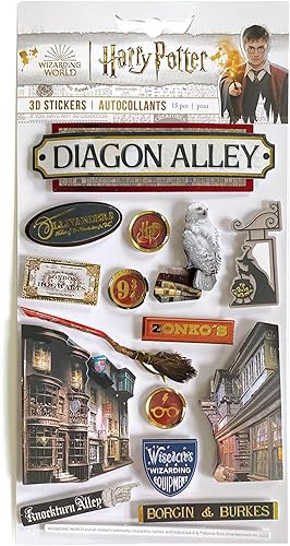 Miniatura 3 de Paper House Productions Harry Potter - Hoja de calcomanías 3D troqueladas para álbumes de recortes - Diagon Alley