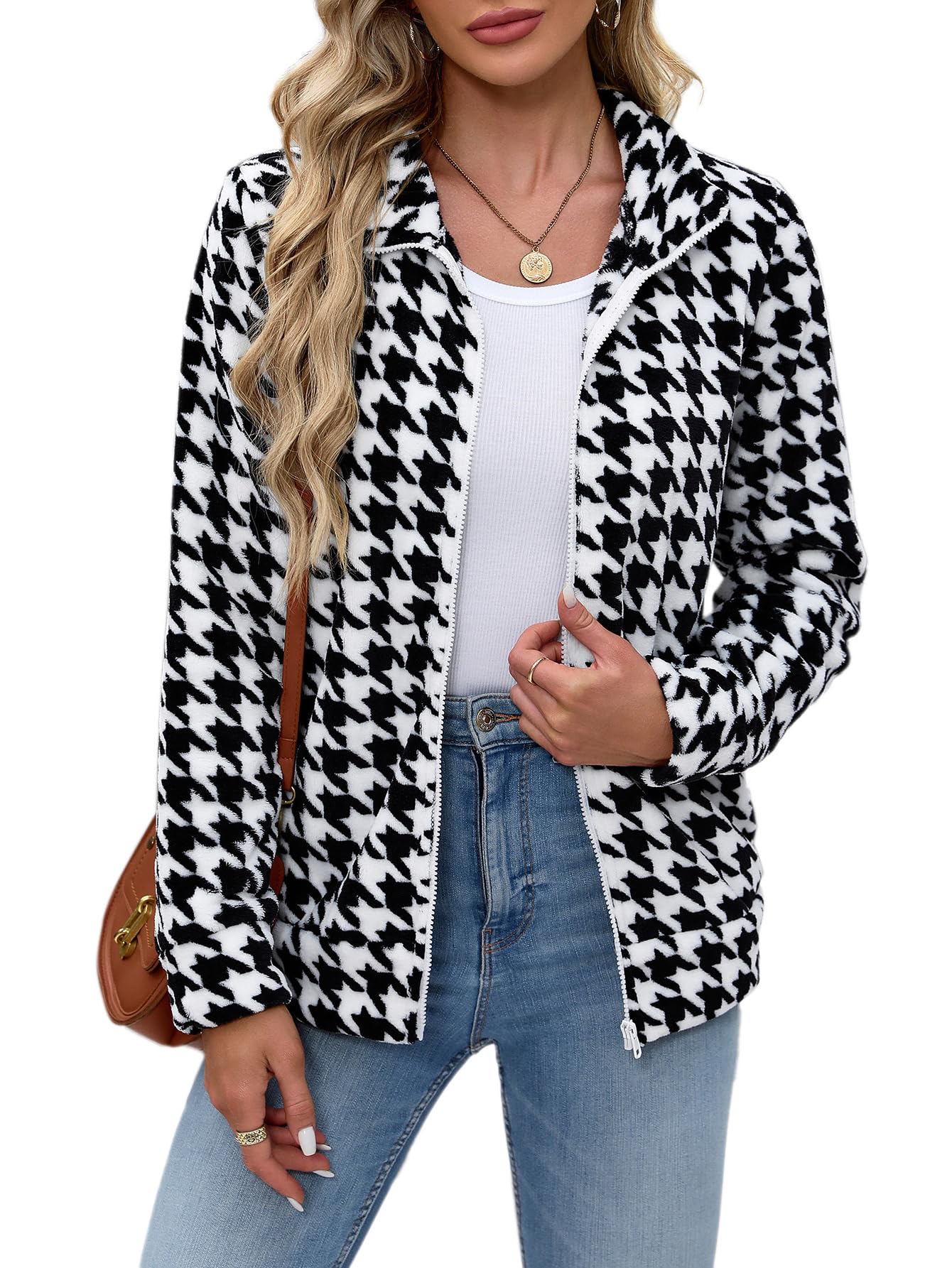 Women's Long Sleeve Full Zip Soft Warm Fleece Jacket