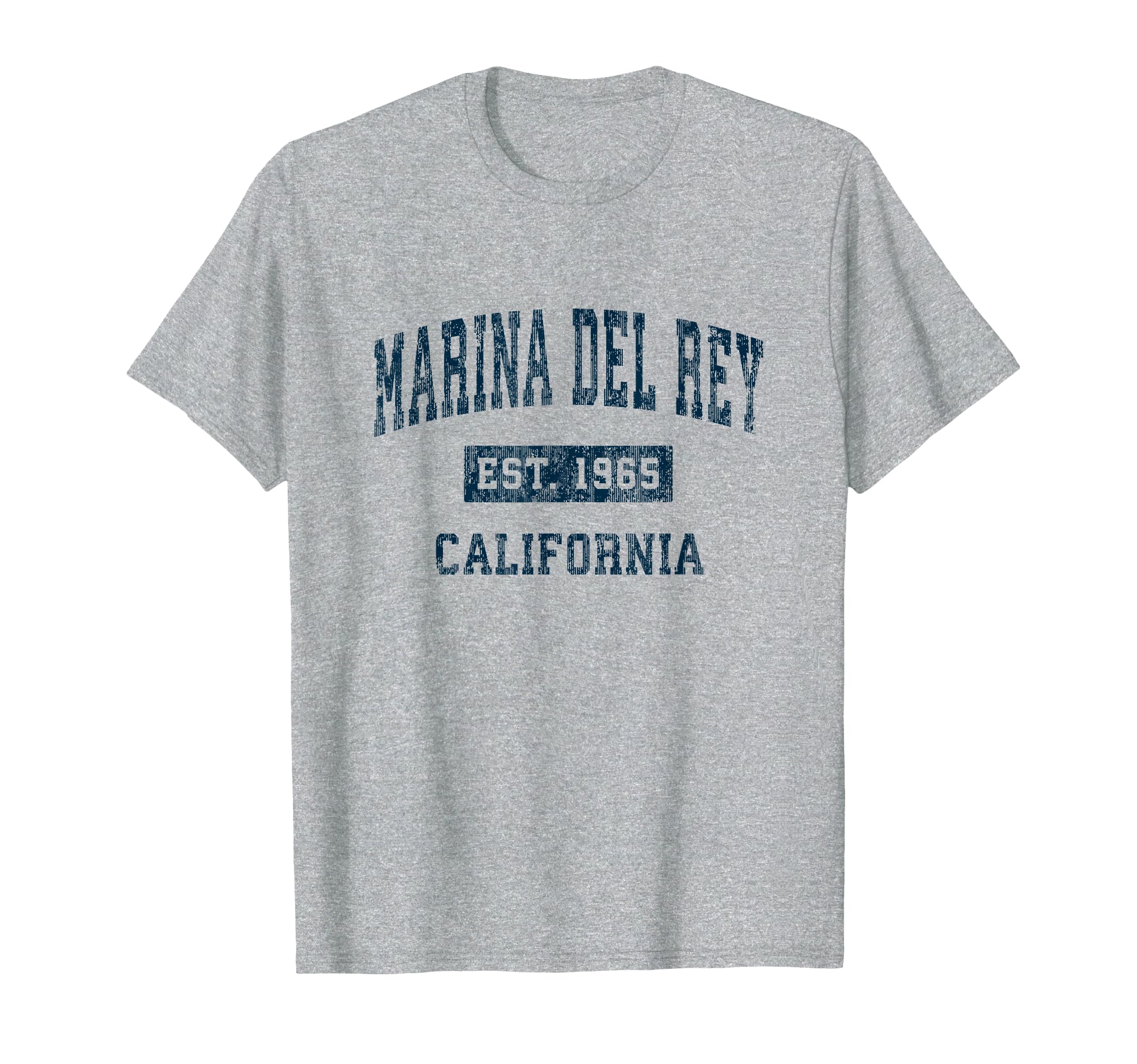Marina del Rey California CA Vintage Sports Design Navy T-Shirt