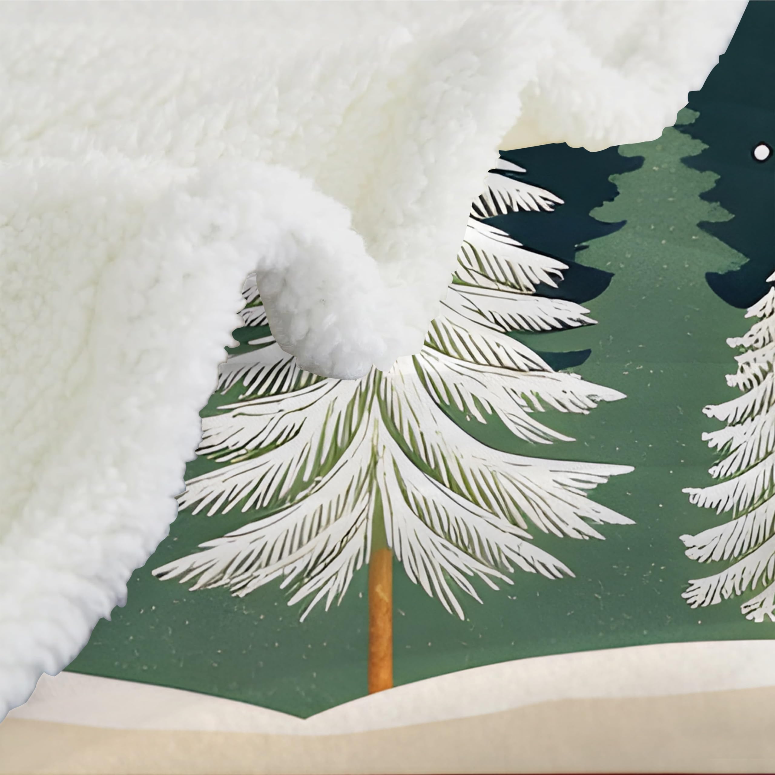 Weihnachts Decke Sherpa Kuscheldecke Flauschig 140x200 Büffelkaro