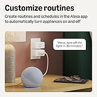 Vista 4 de Yaxa Basics Enchufe inteligente, funciona solo con Alexa, Wi-Fi de 2.4 GHz, no requiere hub, 1 paquete, blanco