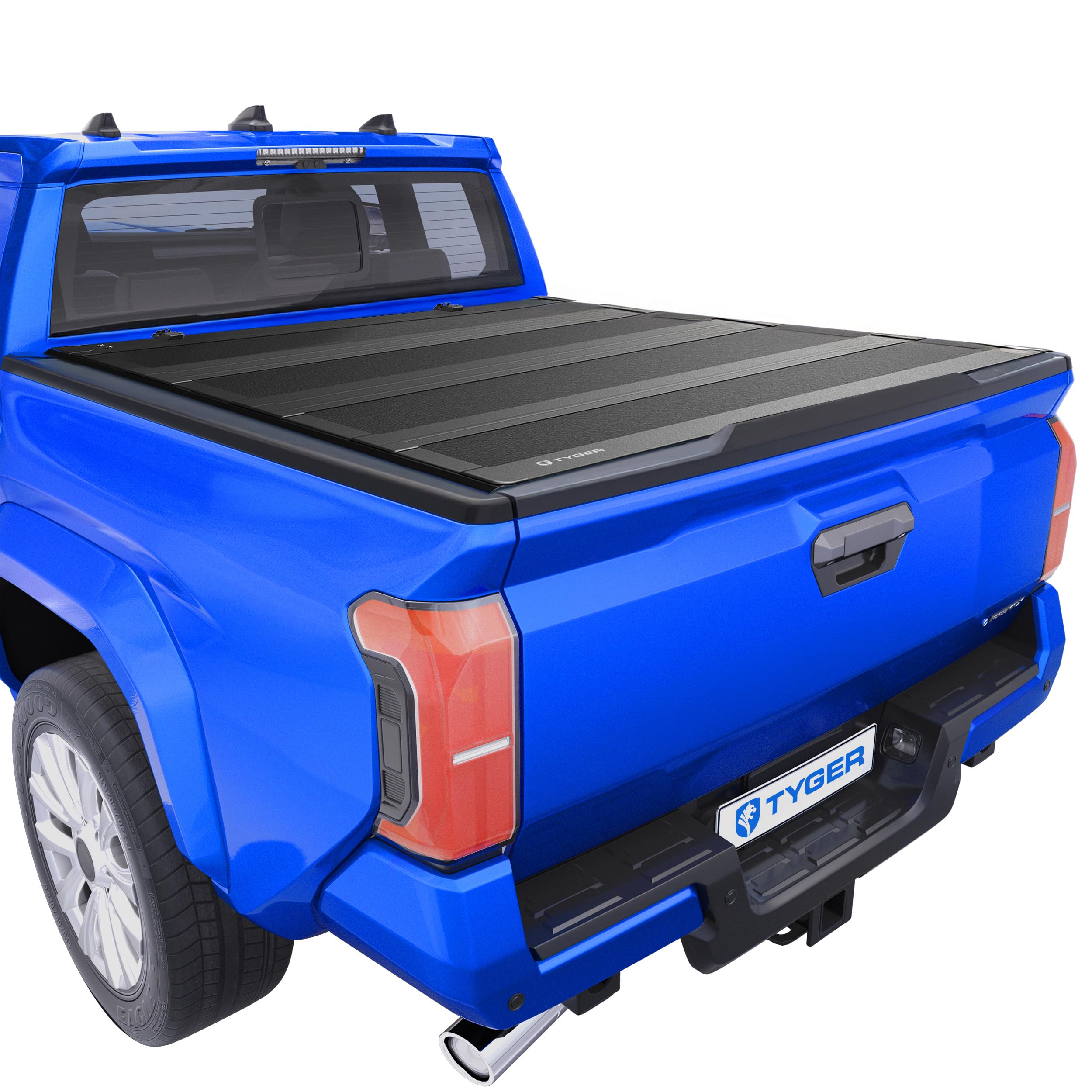 Tyger Auto T4 Flip-Up Low Profile Hard Alloy Truck Bed Tonneau Cover Compatible with 2024-2026 Toyota Tacoma | 6' (74") Bed | TG-BC4T4432