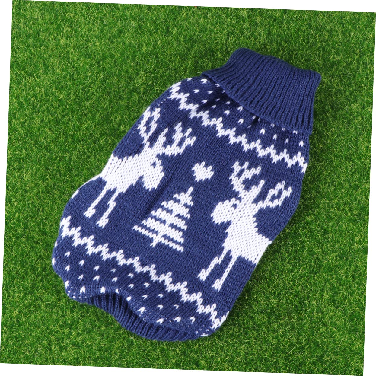 Sosoport 3pièces Pull De pour Petit Chien Manteau Hiver Chien avec Motif Renne Et Vêtements Festifs pour De Sorties Hiver Bleu