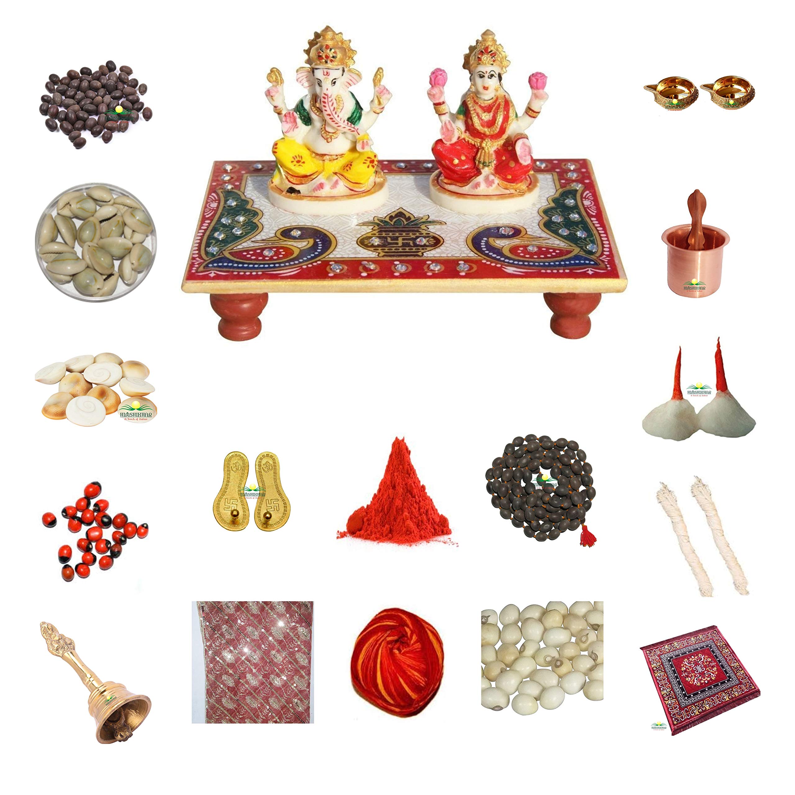 Buy Goddess Laxmi & Lord Ganesh Pooja Samagri Kit for Diwali Pooja