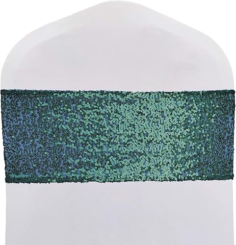 Fajas para sillas de lentejuelas de alta elasticidad con brillantes y suaves, material de lentejuelas brillantes, lazos para sillas de fiestas y