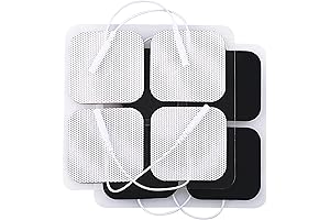 LotFancy Self-Adhesive Reusable TENS Unit Pads for Physical Therapy (2"x2")