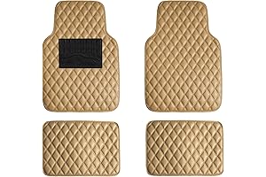 FH Group: Beige Car Floor Mats for Universal Fit