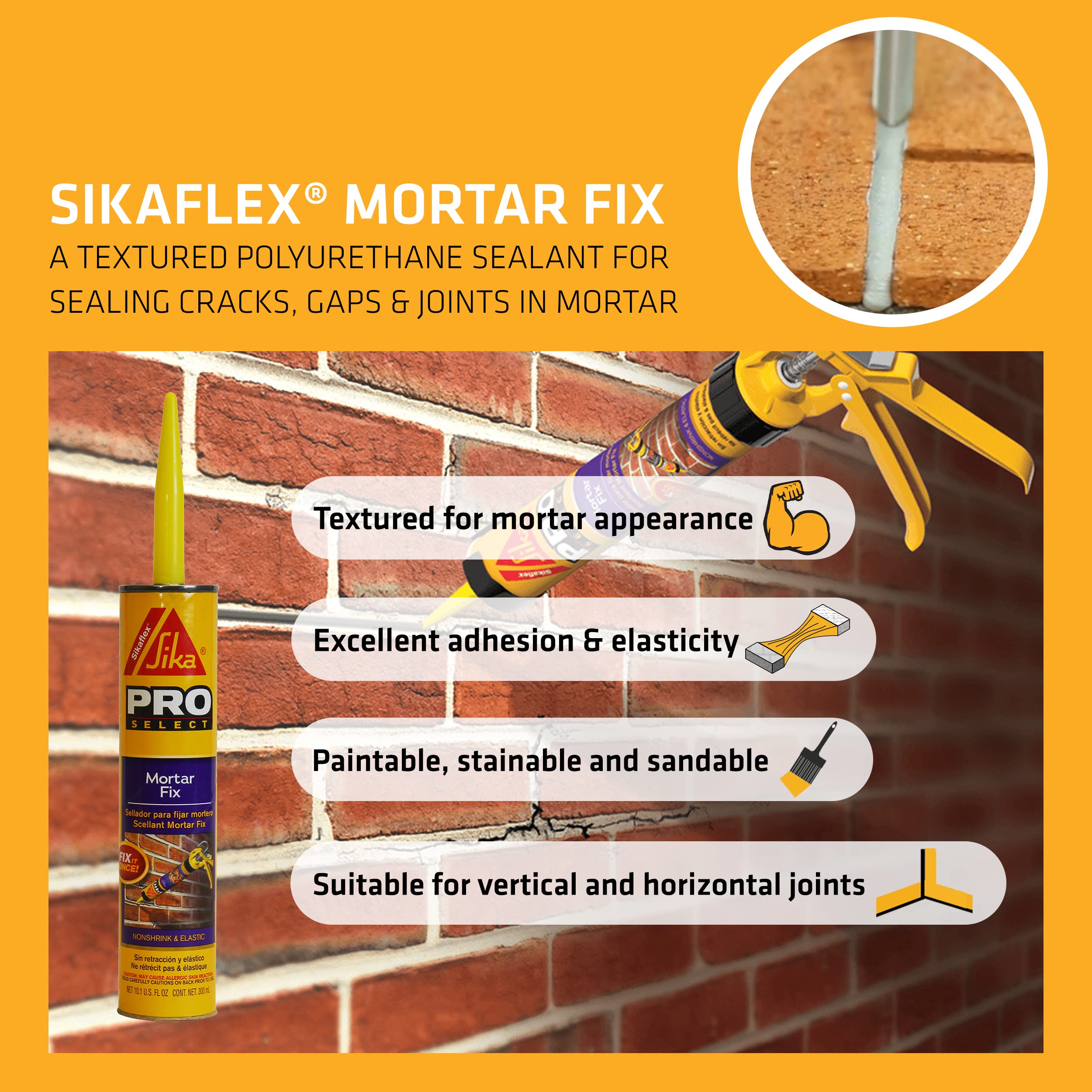 Buy Sikaflex Mortar Fix, Limestone, Polyurethane sealant for repairing