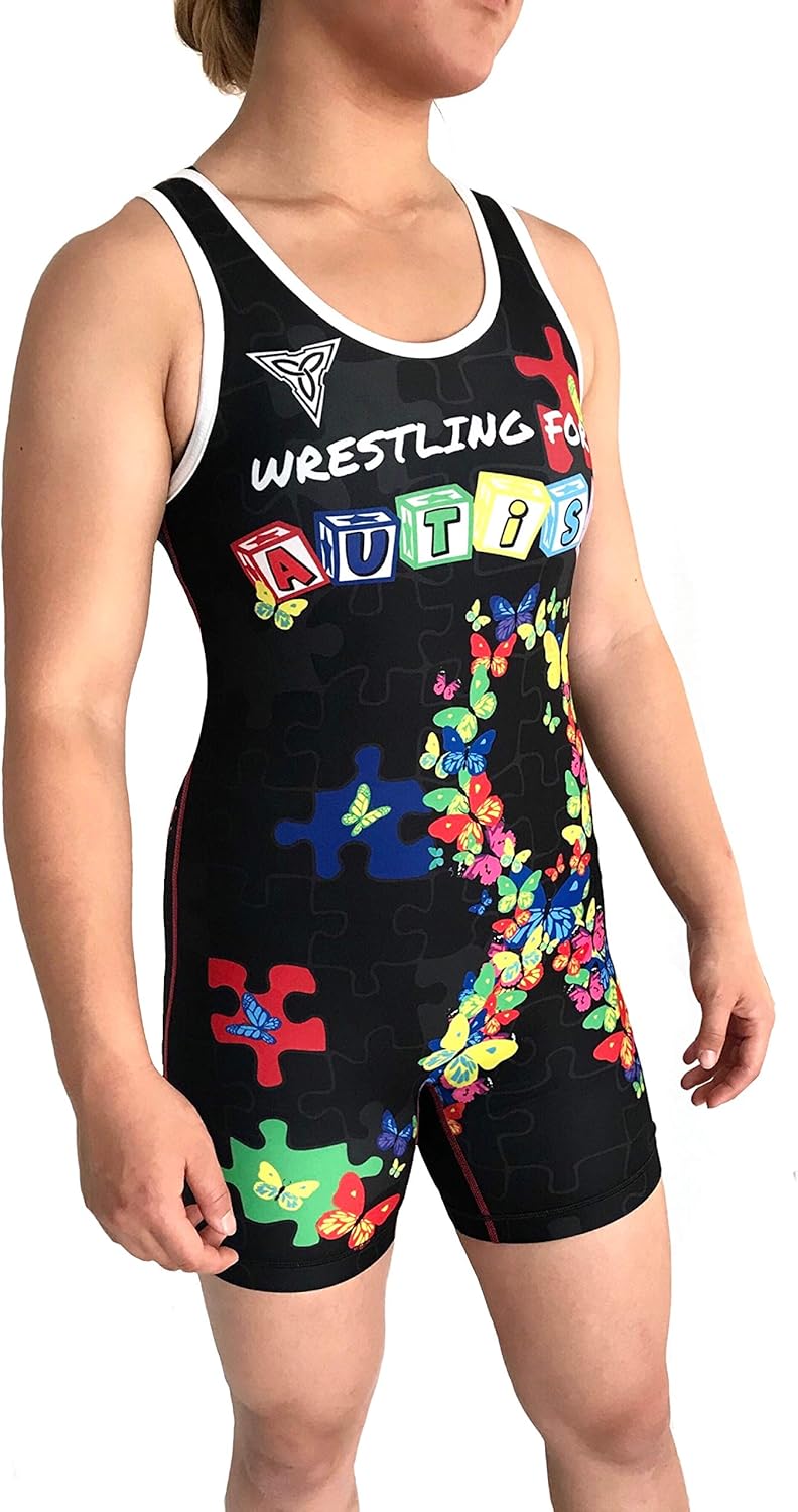 Autism wrestling singlet Clearance