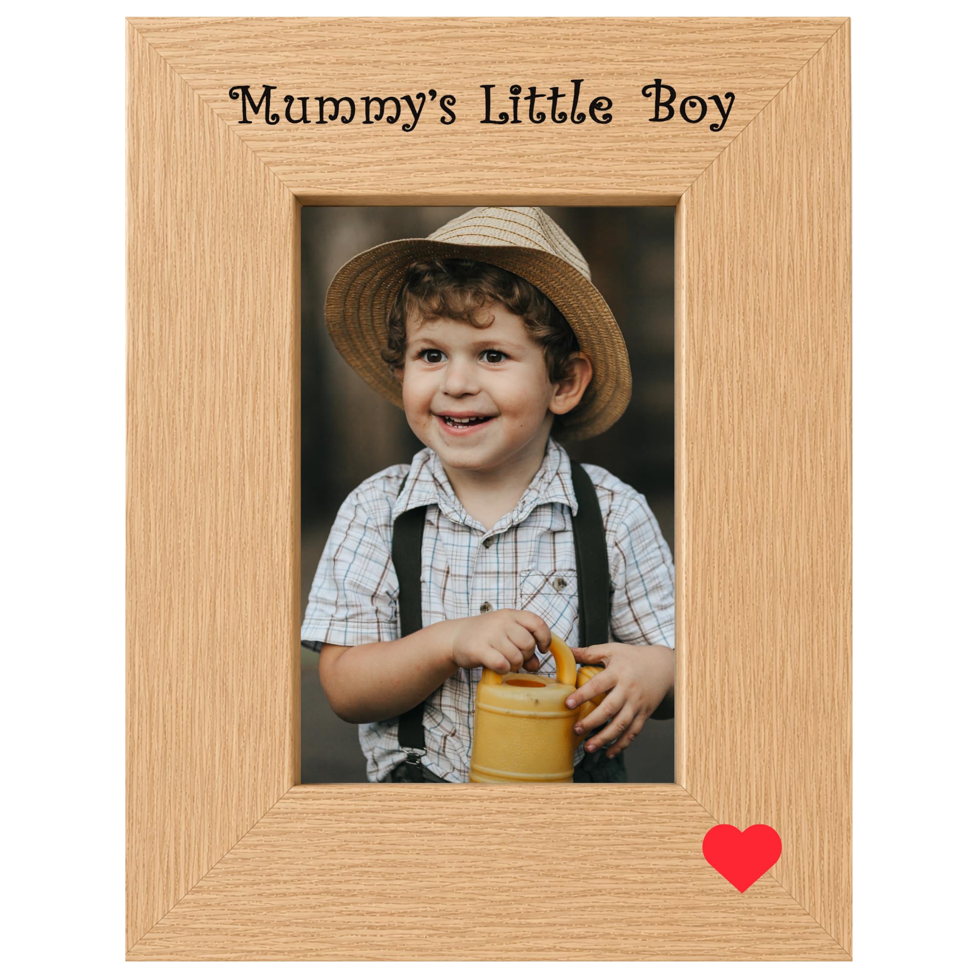 Mummys Little Boy 6x4 Oak Effect Engraved Photo Picture Frame Keepsake Gift