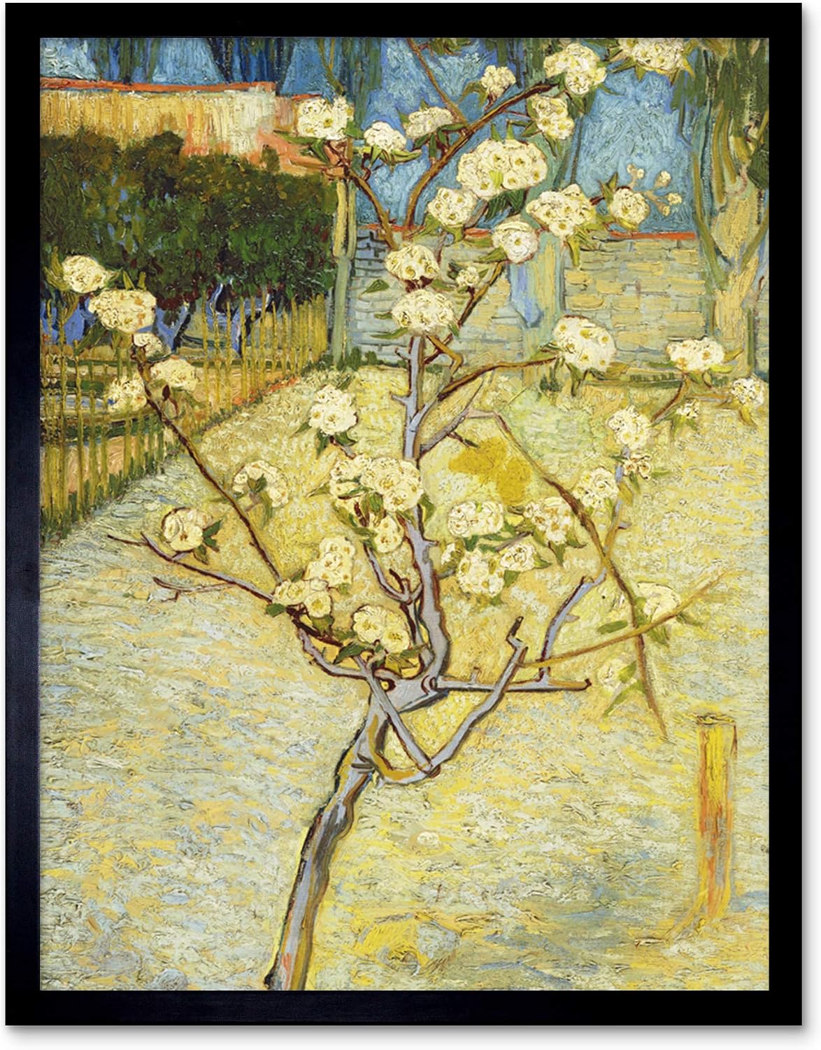 Vincent Van Gogh Bloeiend Perenboompje Cropped Art Print Framed Poster Wall Decor 12x16 inch