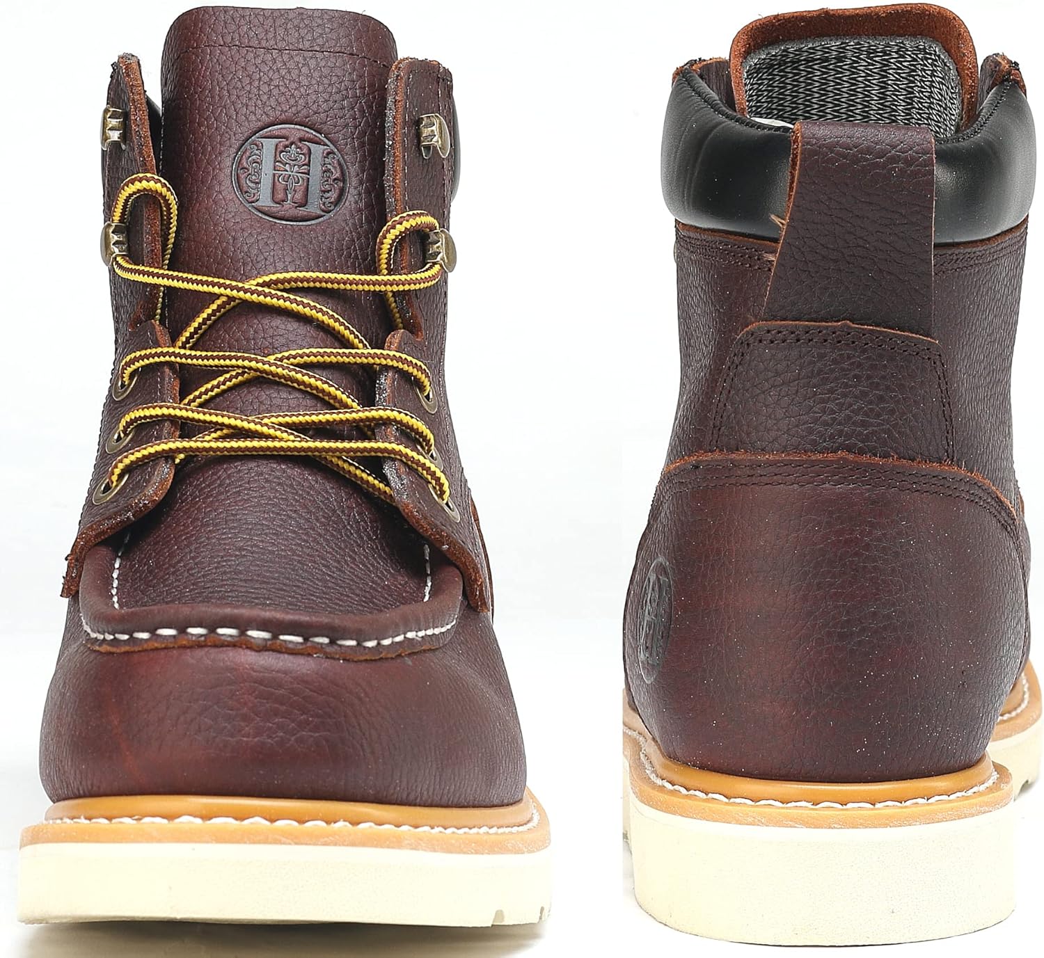 Work Boots for Men, 6" EH Lightweight Soft Toe Mens Work Boots, Non-Slip Anti-Fatigue Working Shoes with Durable Rubber EVA Outsole - Image 6