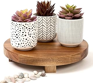 Kurrajong Farmhouse round pedestal riser board | acacia wood display board | pedestal board | round pedestal riser | soap stand | acacia wood riser | kitchen display stand | plant holder