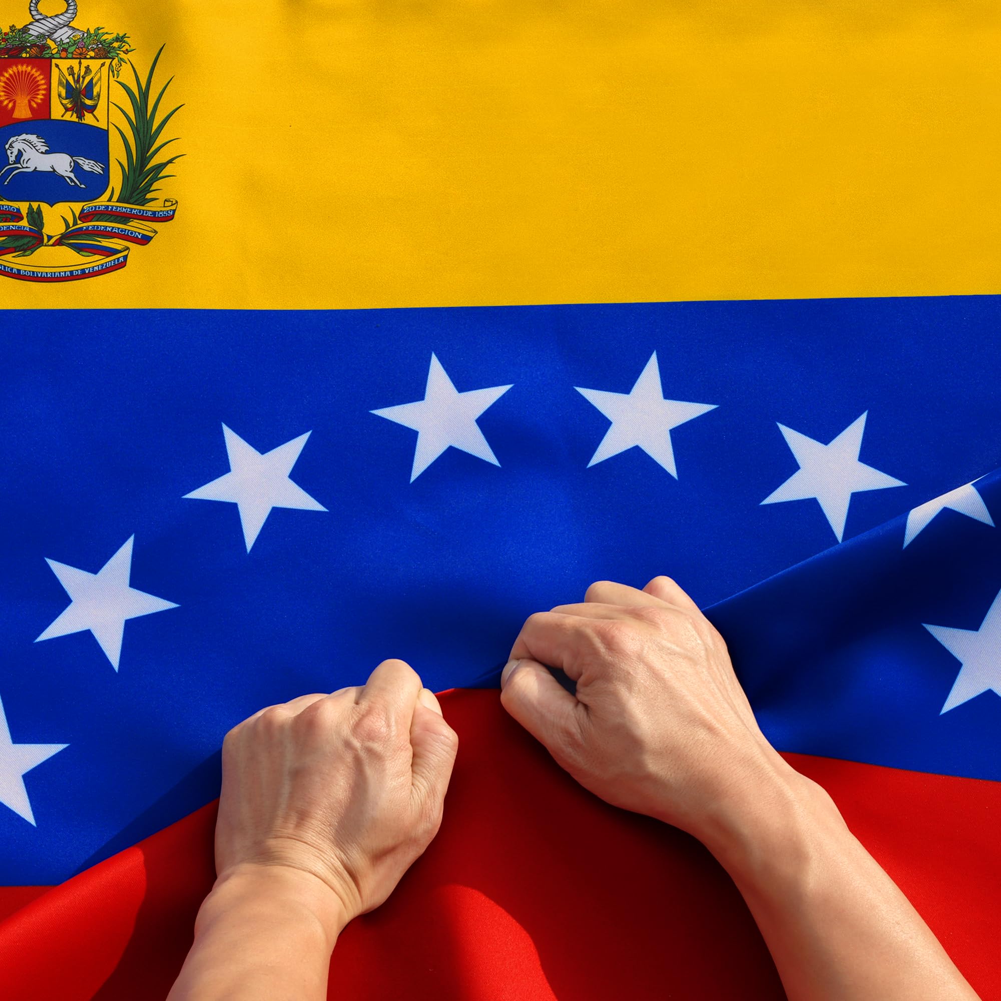 Bandera de Venezuela de 8 estrellas con triple capa reforzada 8