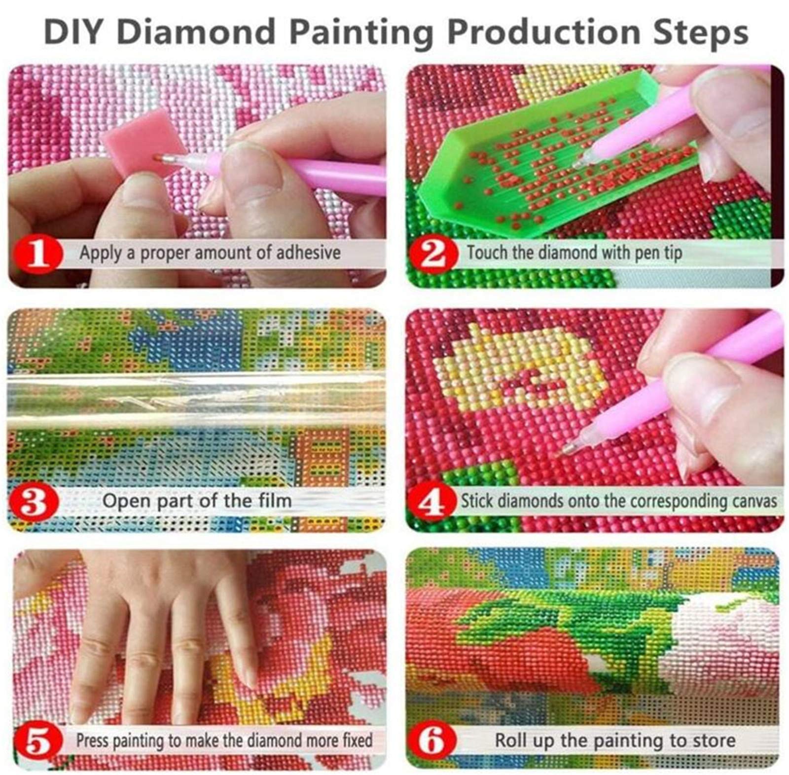 milaosk Kit per Pittura Diamante,5D Diamond Painting Leoni e Leopardi Diamantini Crystal Art Fai Da Te Pittura Diamante Animale per Decorazione Della Parete di Casa