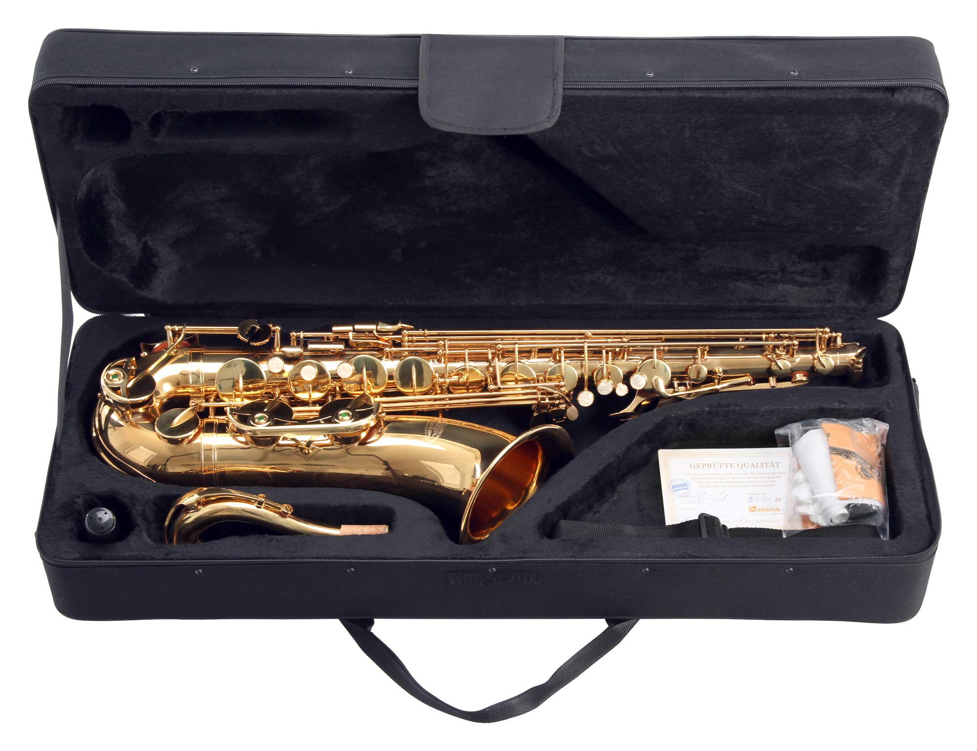 Classic Cantabile Winds TS-450 Saxophone Ténor Sib - Accordage Sib - Clé Fa# aigu - Pack Économique incluant 10 Anches de Saxophone