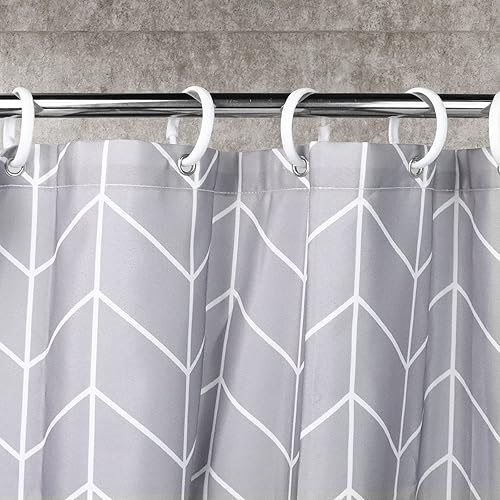 Miniatura 5 de Qulable Paquete de 12 anillos circulares para cortina de ducha, ganchos de plástico para baño, se deslizan fácilmente en la barra de ducha de baño