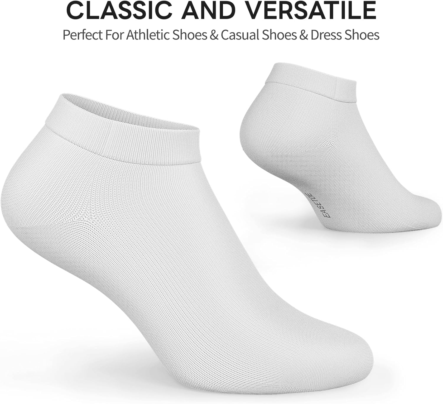 Mens Ankle Socks, 8 Pairs Premium Cotton Non Slip Short Casual Low Cut Socks - Image 3