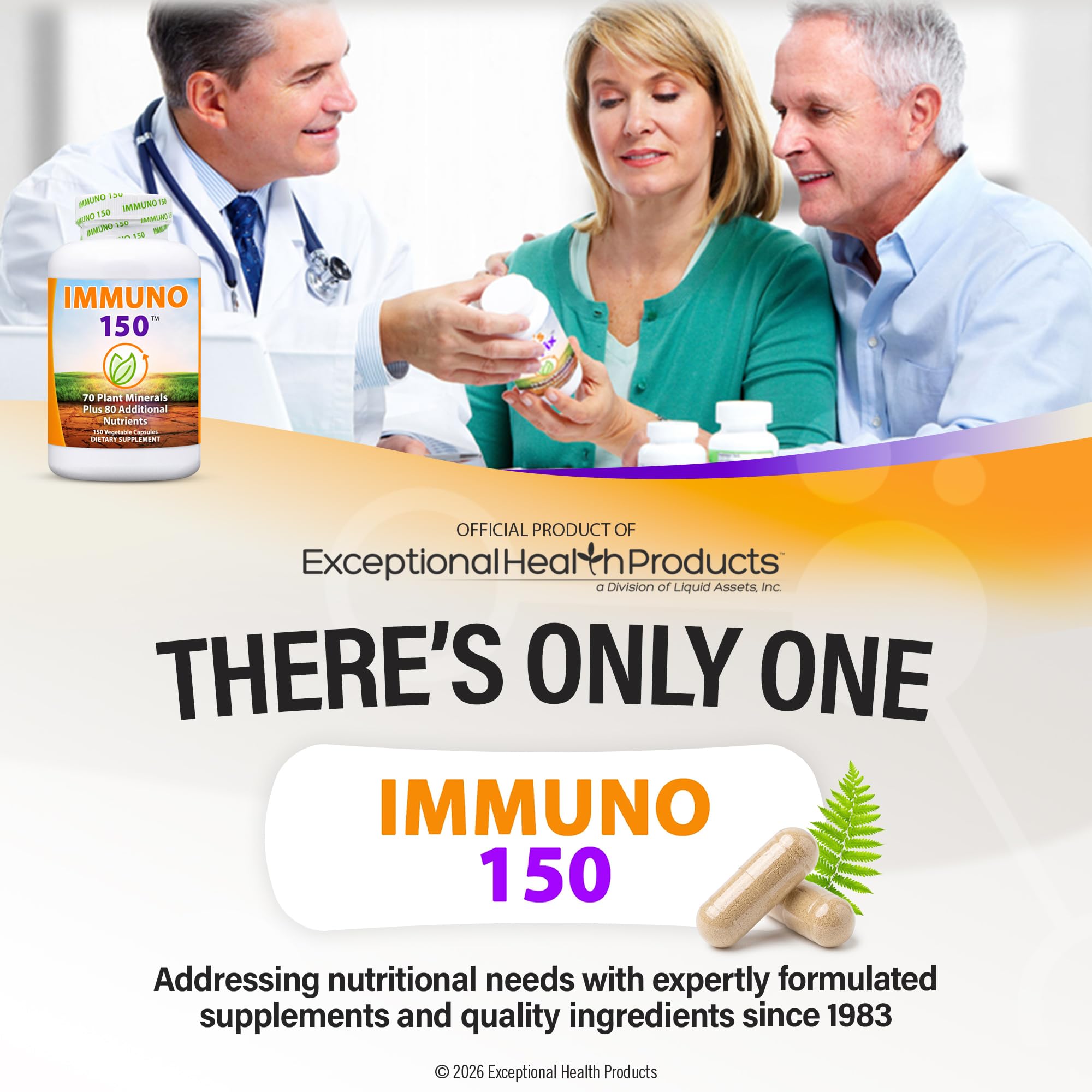 Immuno 150, Immune Support Supplement, 150 Vegetable Capsules — Amazon image 6