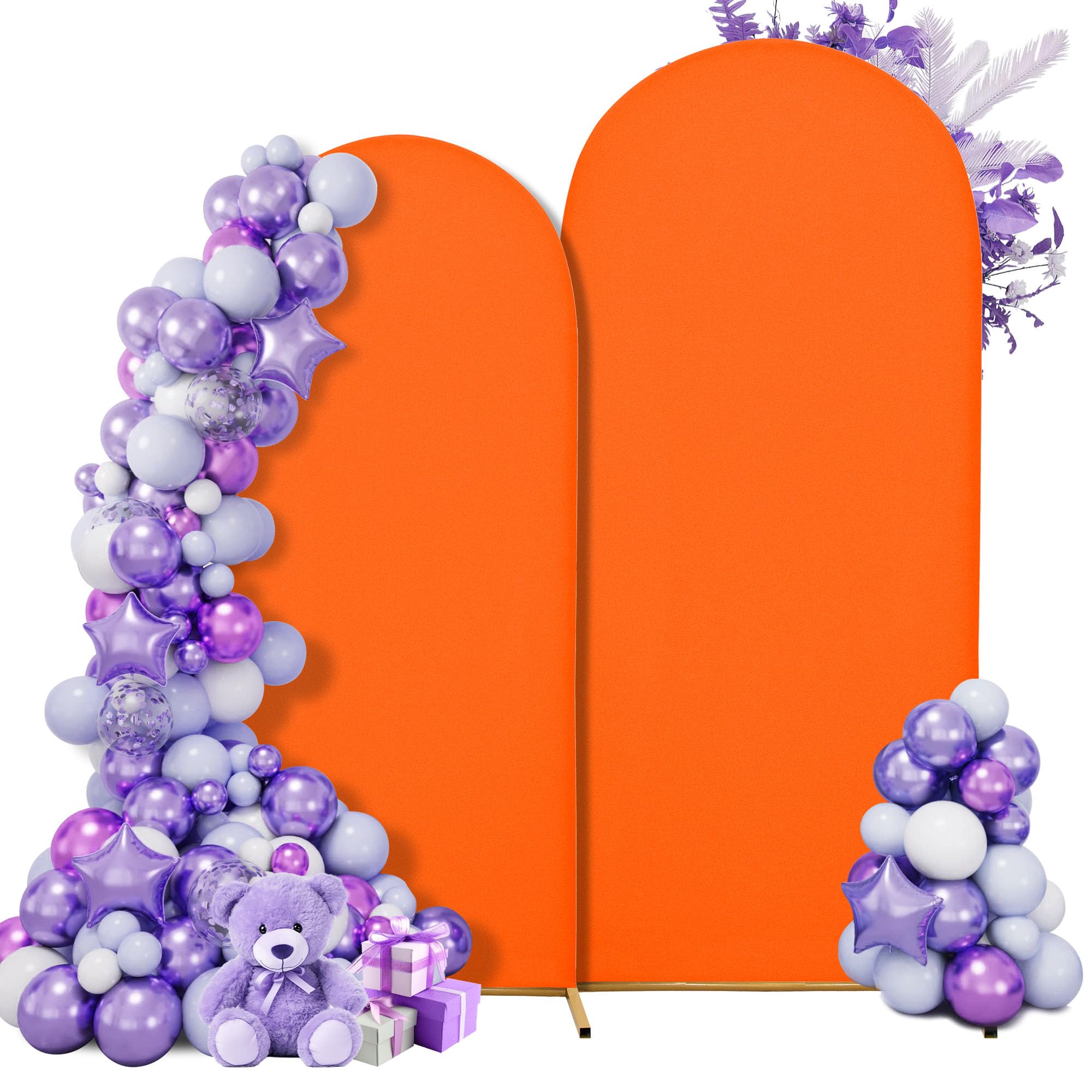 Wedding Arch Cover 7.2FT 6FT Arch Backdrop Cover Spandex Fitted Arch Cover for Round Top Chiara Backdrop Stand Covers for Wedding Birthday Party Baby