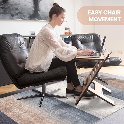 Miniatura 3 de Tapete para silla de oficina para suelo de madera dura, 2.62 libras antideslizante Hi-Q tapete para silla de escritorio para suelos de madera dura y