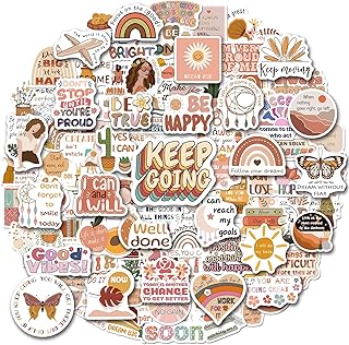 200 Vintage Inspirational Stickers, Boho Motivational Aesthetic Stickers...