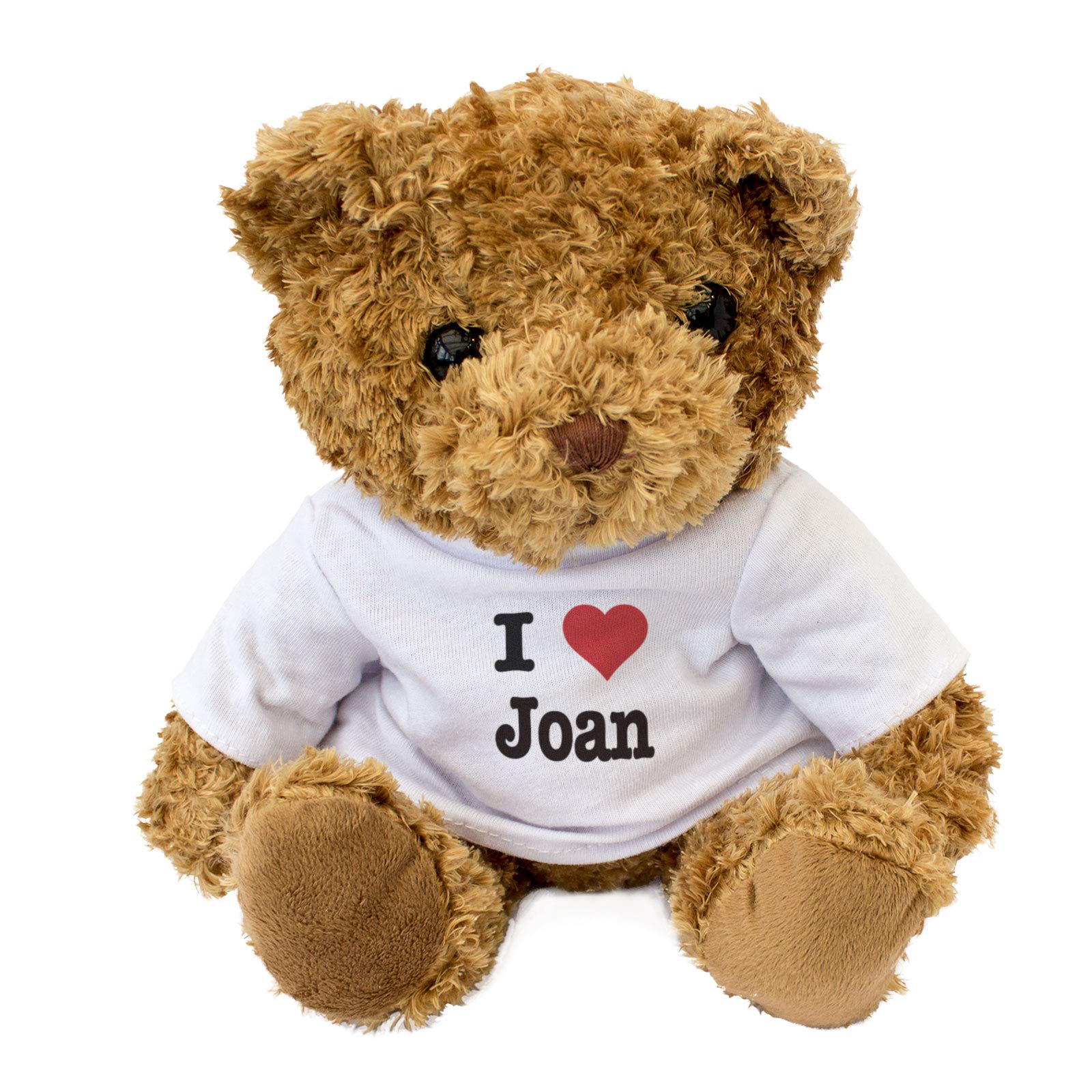 Orsacchiotto con scritta "I Love Joan" (lingua italiana non garantita)