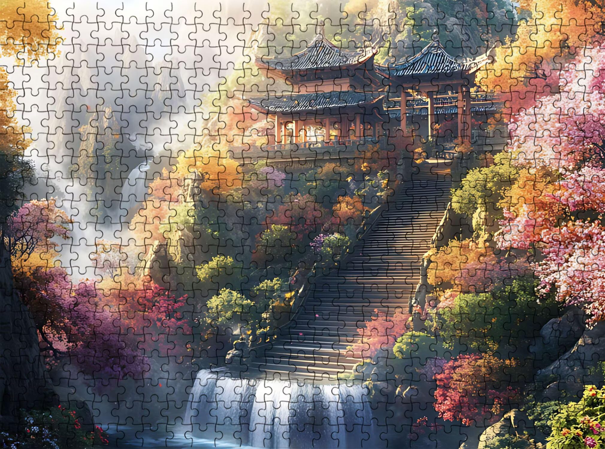 architettura paesaggio Puzzle 5000 Pezzi per Adulti, Puzzle in Legno - Collezione Classica con Poster Incluso - Sfida di Concentrazione e Passatempo Antistress, Gioco per Famiglia, 156 x 105 cm f0-486