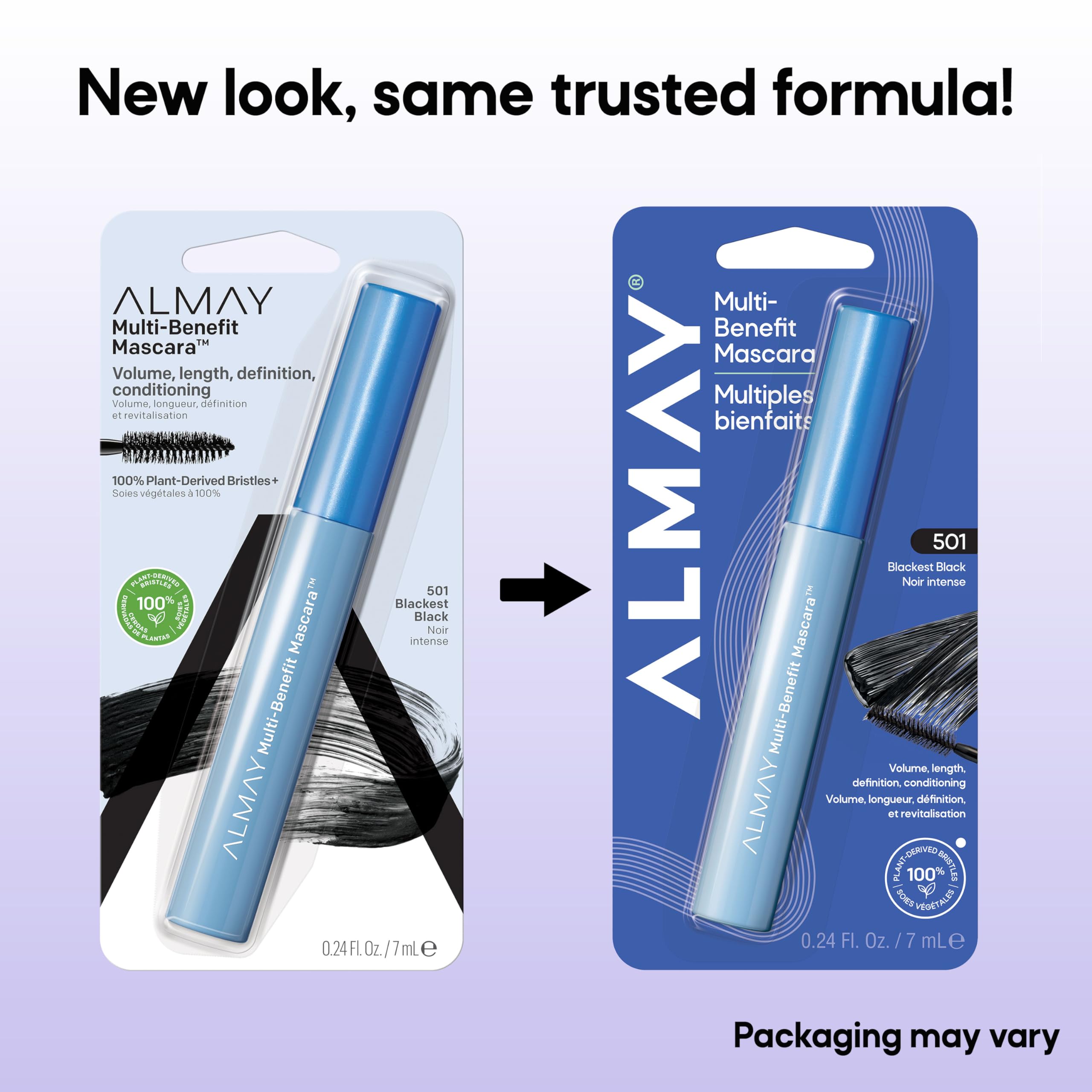 Almay One Coat Multi-Benefit Mascara, Black, 0.24 Fluid Ounce