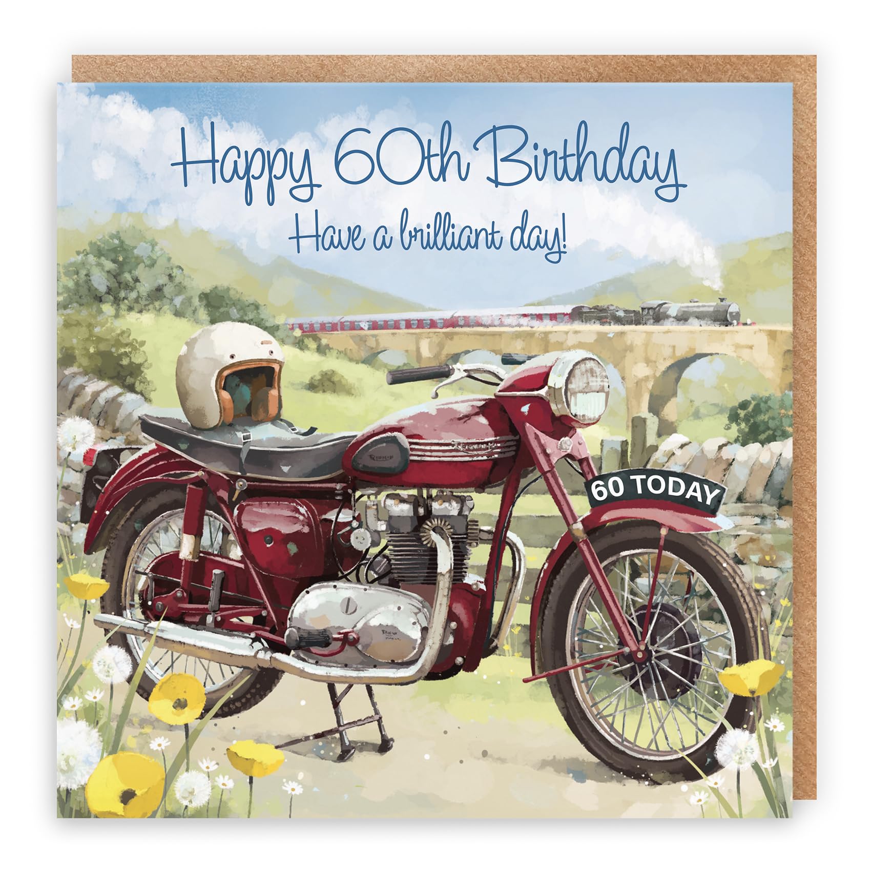 Hunts England - Biglietto di auguri per 60° compleanno cognato