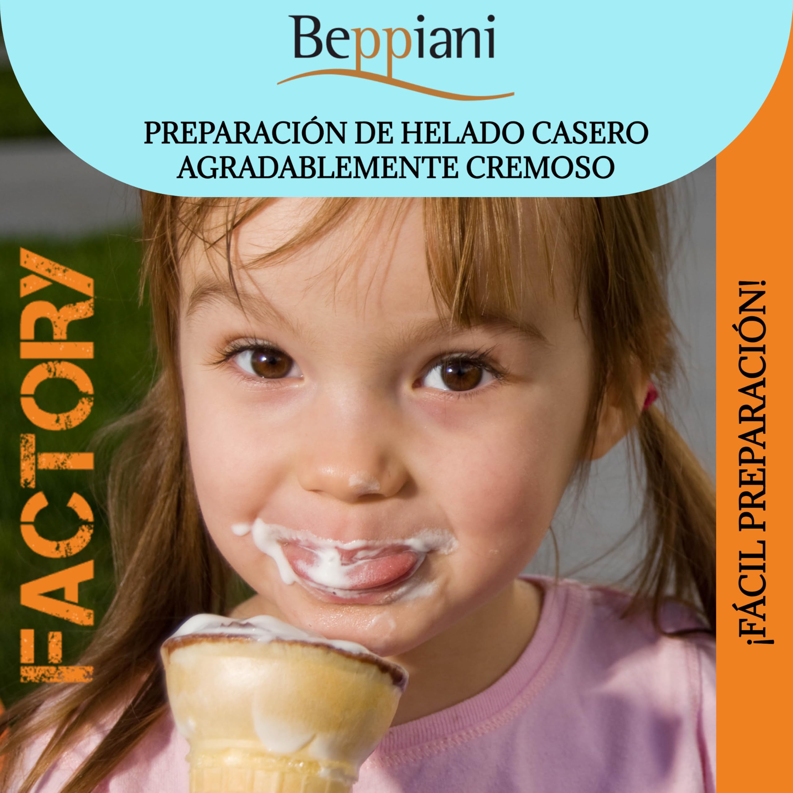 Preparado para helado profesional Beppiani Base helado, flor de leche, para heladería, fácil preparación, resultado de heladería, receta simple resultado sorprendente