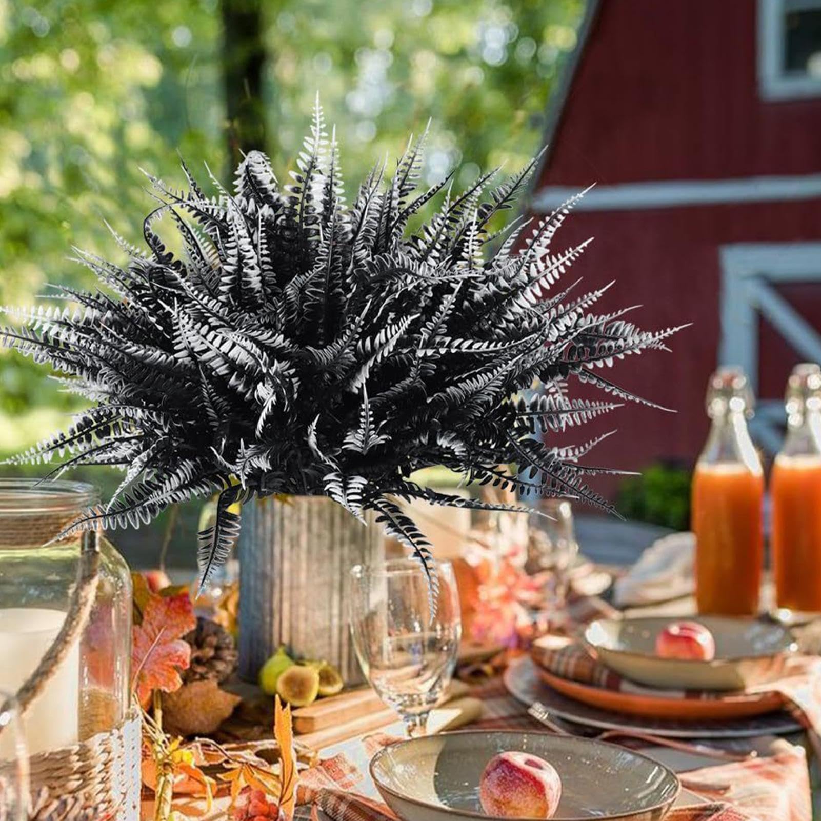 Felce Artificiale SucceBuy, Felce Finta di Boston 95-105 cm, 80 Foglie, Con Vaso, Sospesa/Posizionata, Decorazione Interna/Esterna, Casa/Ufficio