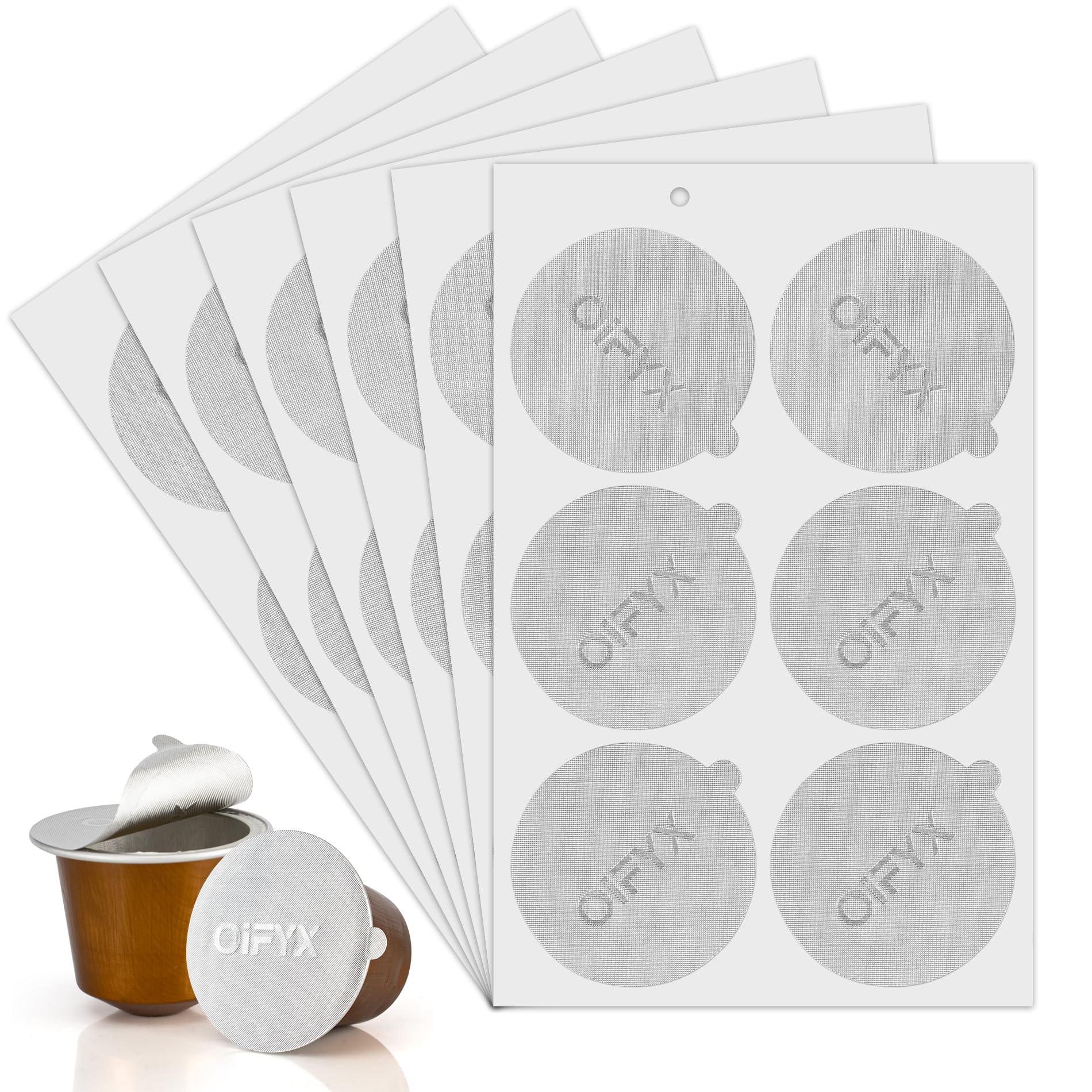 Aluminum Espresso Lids Foil Seals Reusable Pods Compatible with Nespresso Original Line Machines (120 Lids) 37mm in Diameter