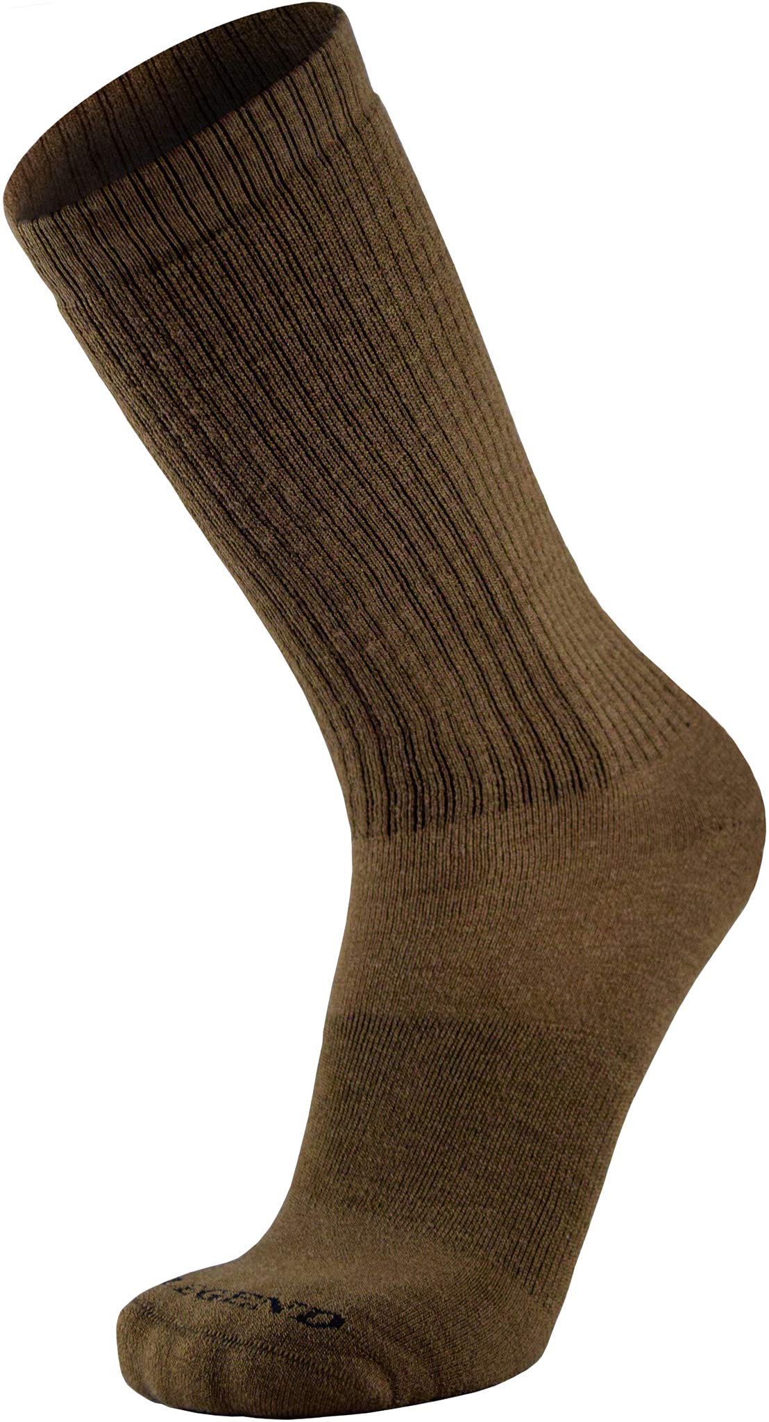 LEGEND Compression Tactical Boot Socks, Merino Wool Cold Weather, Mid-Calf Military Socks for Men & Women, Made in USA, Coyote Brown, Large