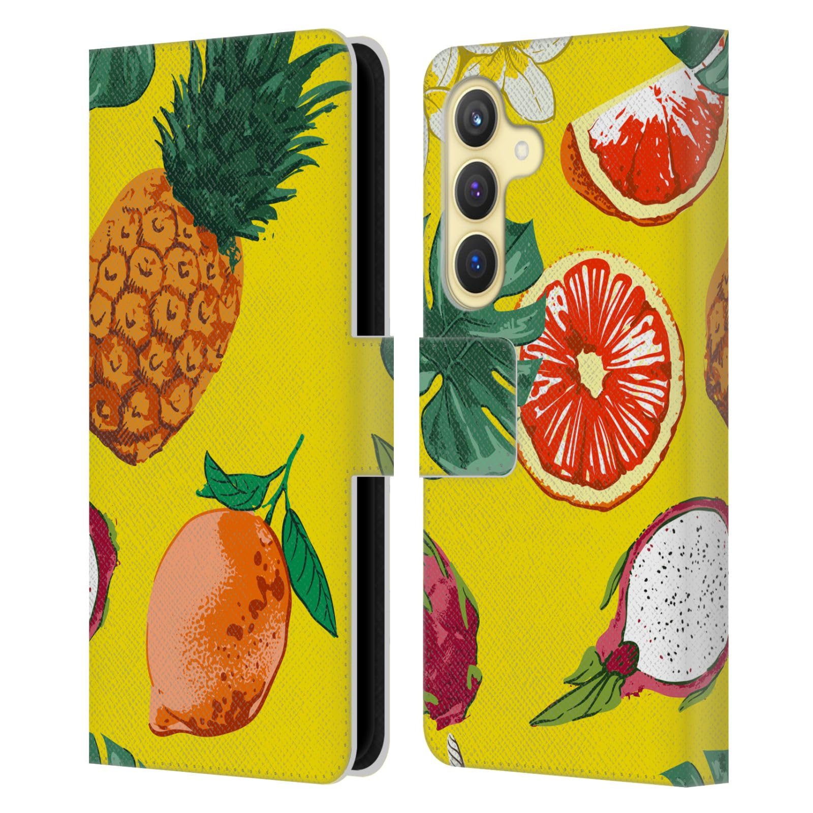 Carcasa de Cuero Tipo Libro para Samsung Galaxy S24 5G de Frutas 7