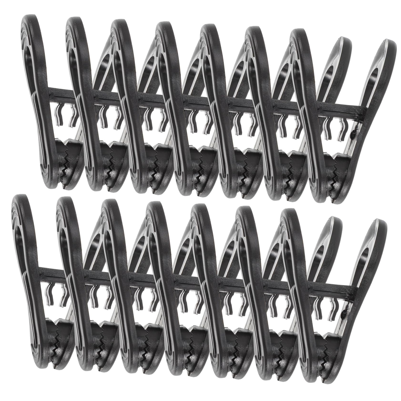 50 pezzi Clip Appendini in Plastica Nera Molletta per Gonne e Pantaloncini Clip da Bucato Resistenti con Forte Tenuta per Appendere e Asciugare su Grucce Rotonde