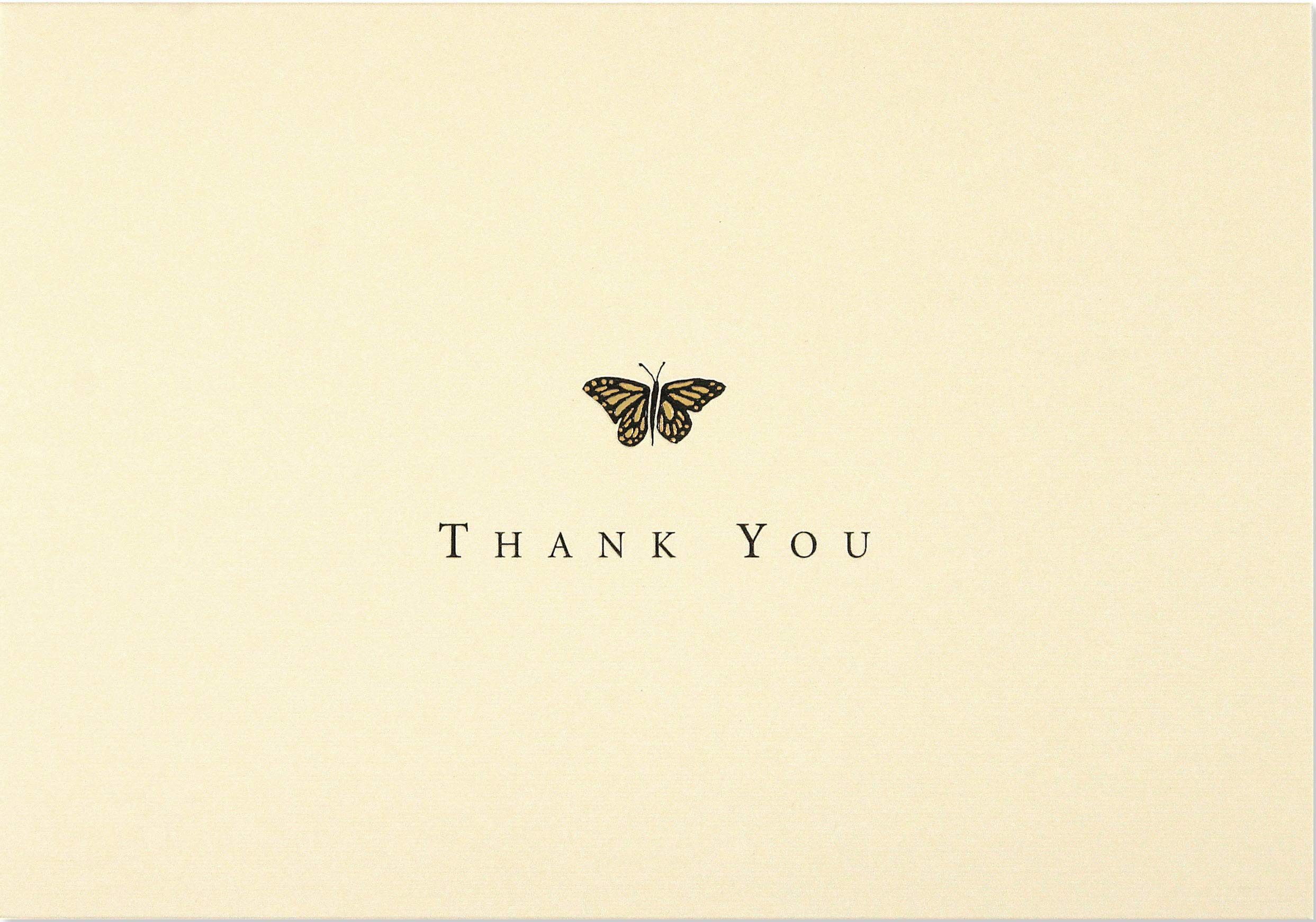 Gold Butterfly Thank You Notes (Stationery, Note Cards) (Note Card Series)