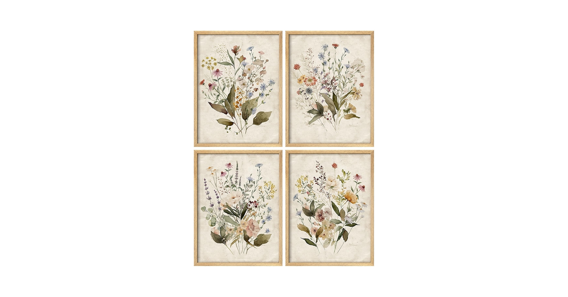 Amazon.com: SIGNWIN Framed Set Vintage Wildflower Bouquet