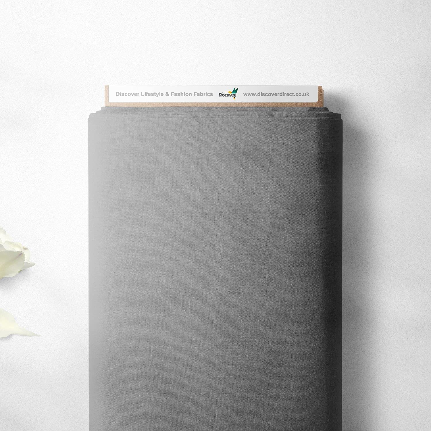 Discover Lifestyle & Fashion Fabrics Elephant Grey 100% Cotton Organic Premium Plain Solid Colours Sewing Quilting Craft Fabric | 44" - 112 Cm Wide (Per Quarter, )