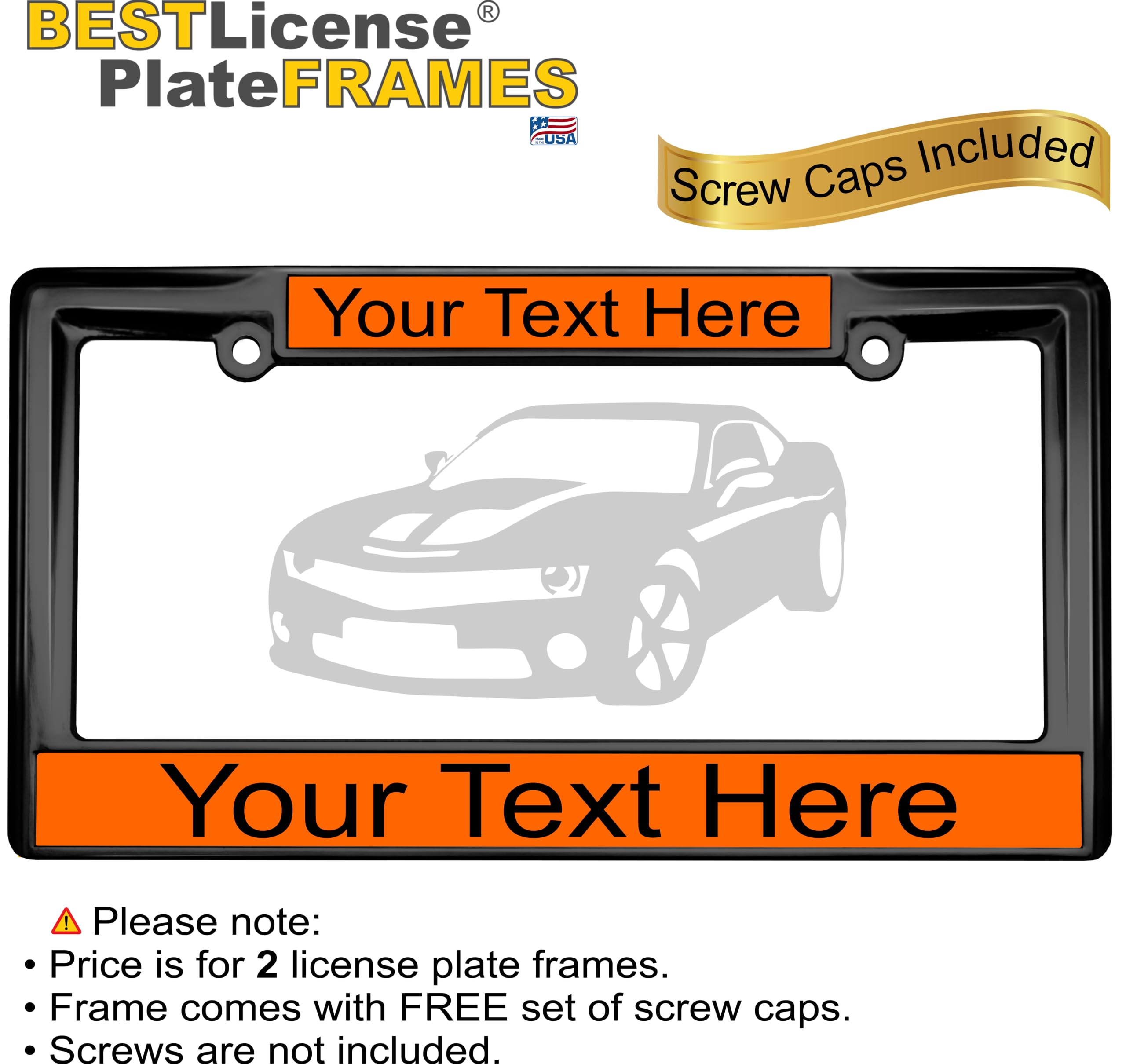 Custom Personalized Heavy Duty Metal Laser Engraved Car License Plate Frame wit - Picture 101 of 113
