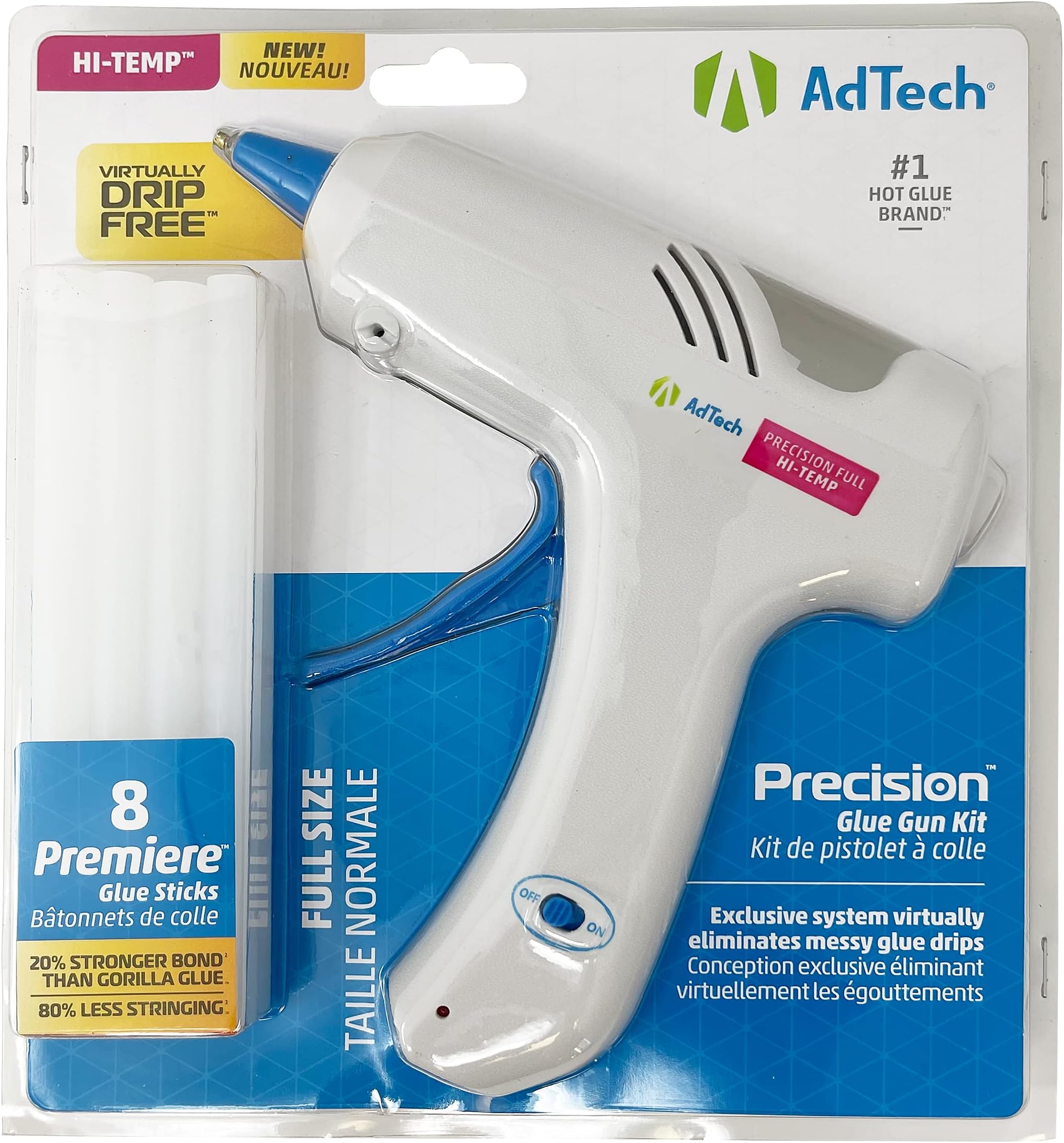Dripless Precision Hot Glue Gun Kit - Full Size