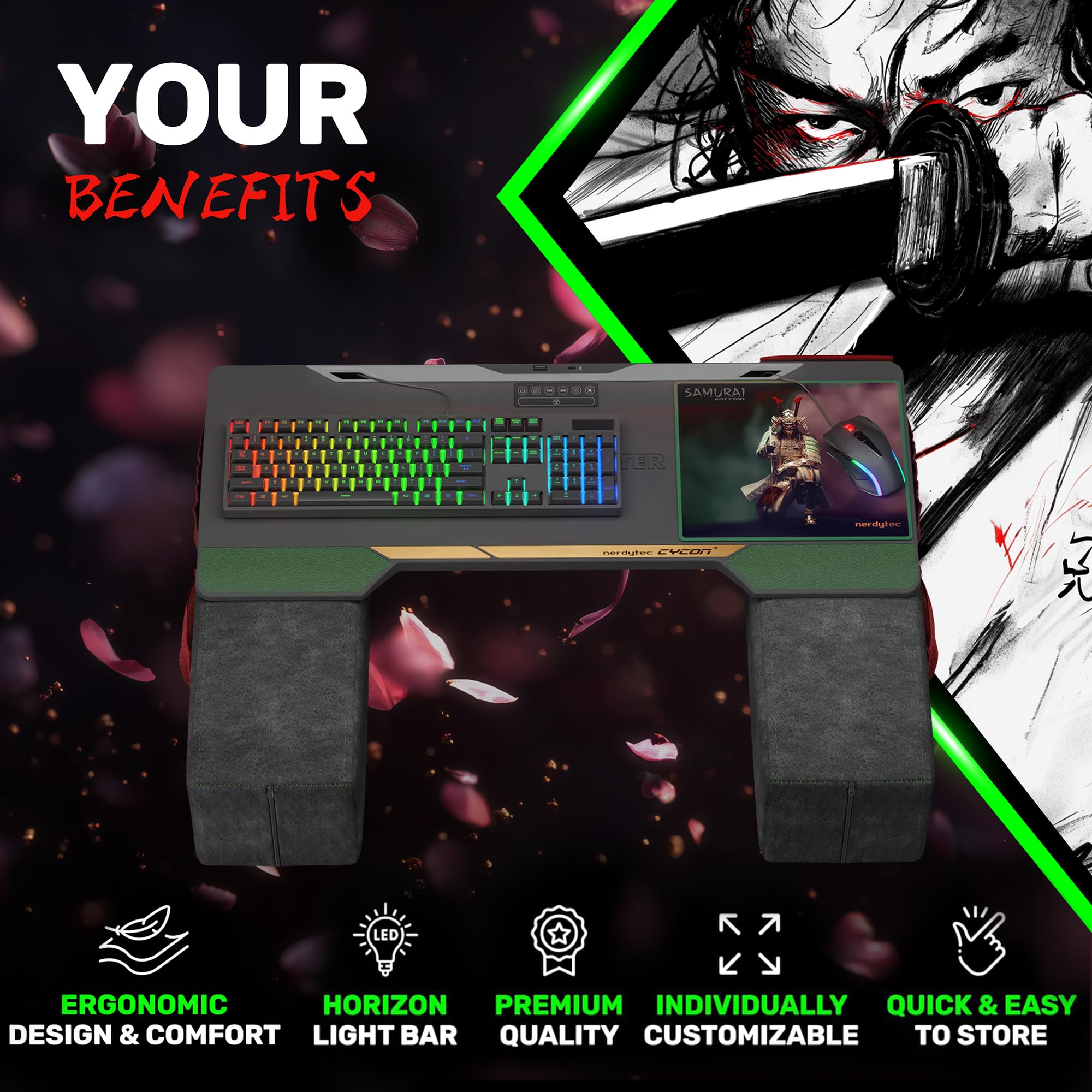 Couchmaster CYCON³ Samurai Edition with HORIZONLIGHT Bar per Gioco da Soggiorno - Dettaglio