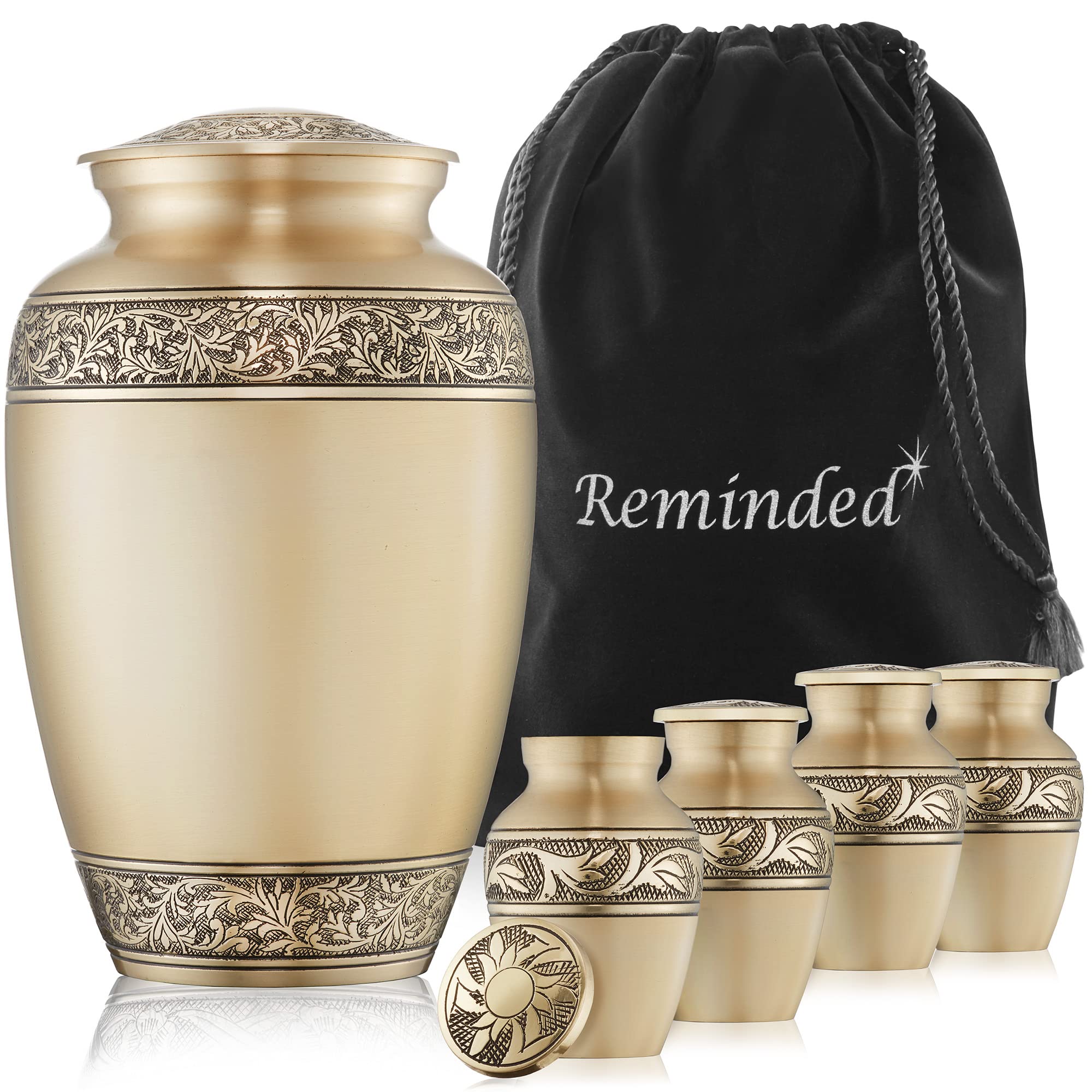 Amazon.com: Reminded Set of 5 Floral Cremation Urns for Human