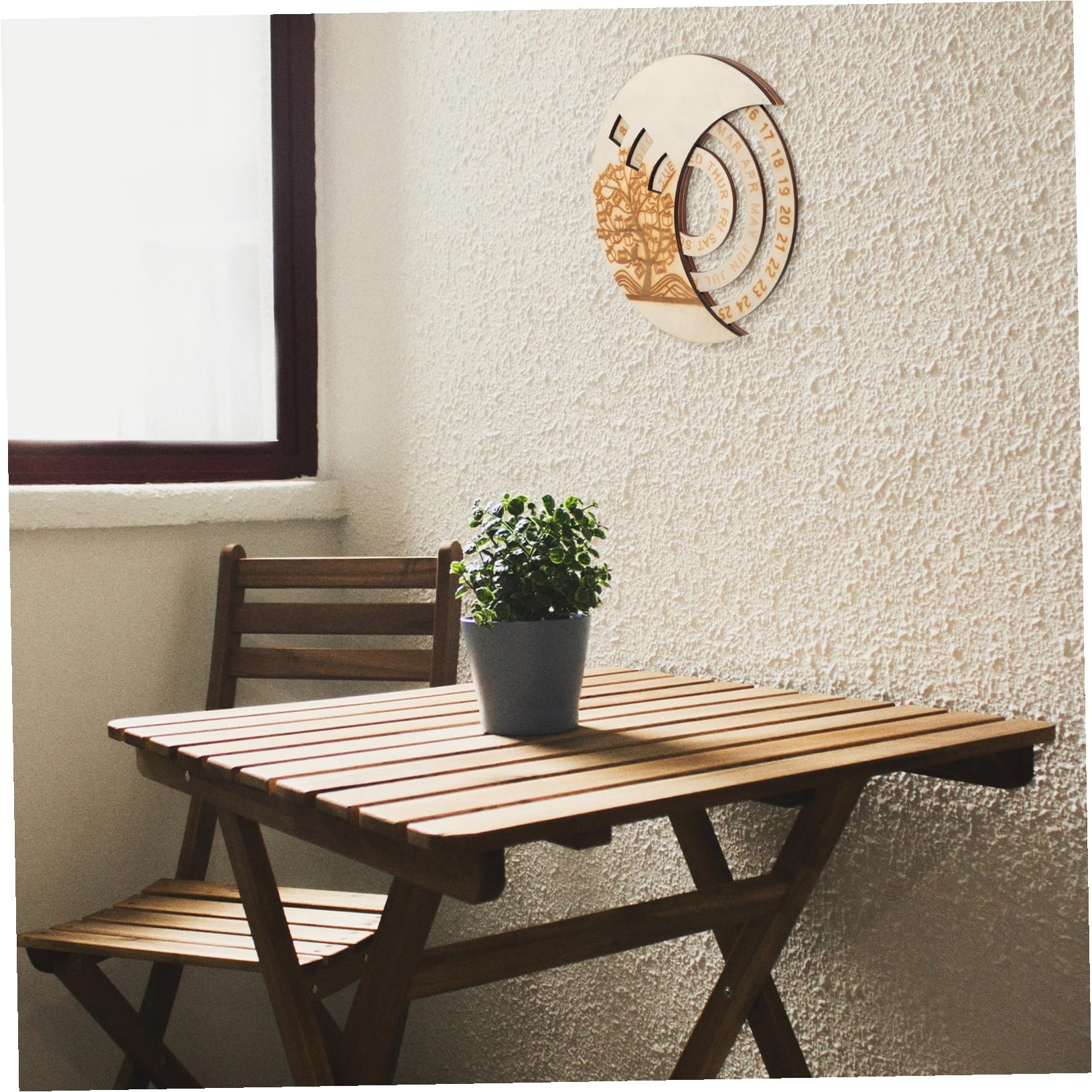 SEWACC 3stücke Moon Design Wandkalender Dekorativer Einstellbarer Mondkalender Für Schlafzimmer Und Büro Handgefertigtes Wandornament Datumsaktualisierung