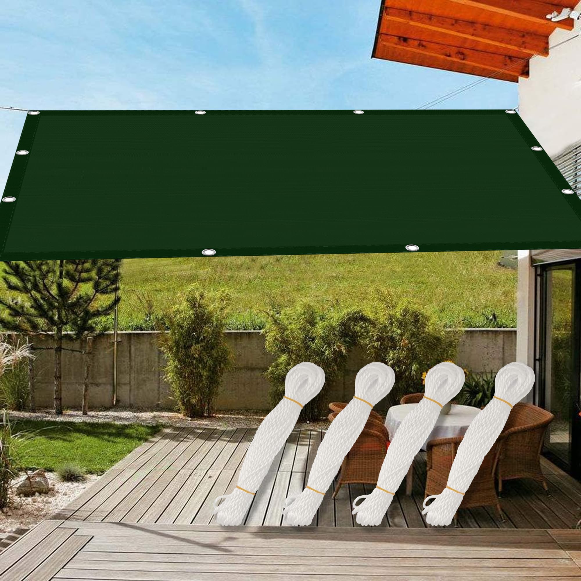 Voile d'ombrage contre la pluie et les UV pour protéger votre patio