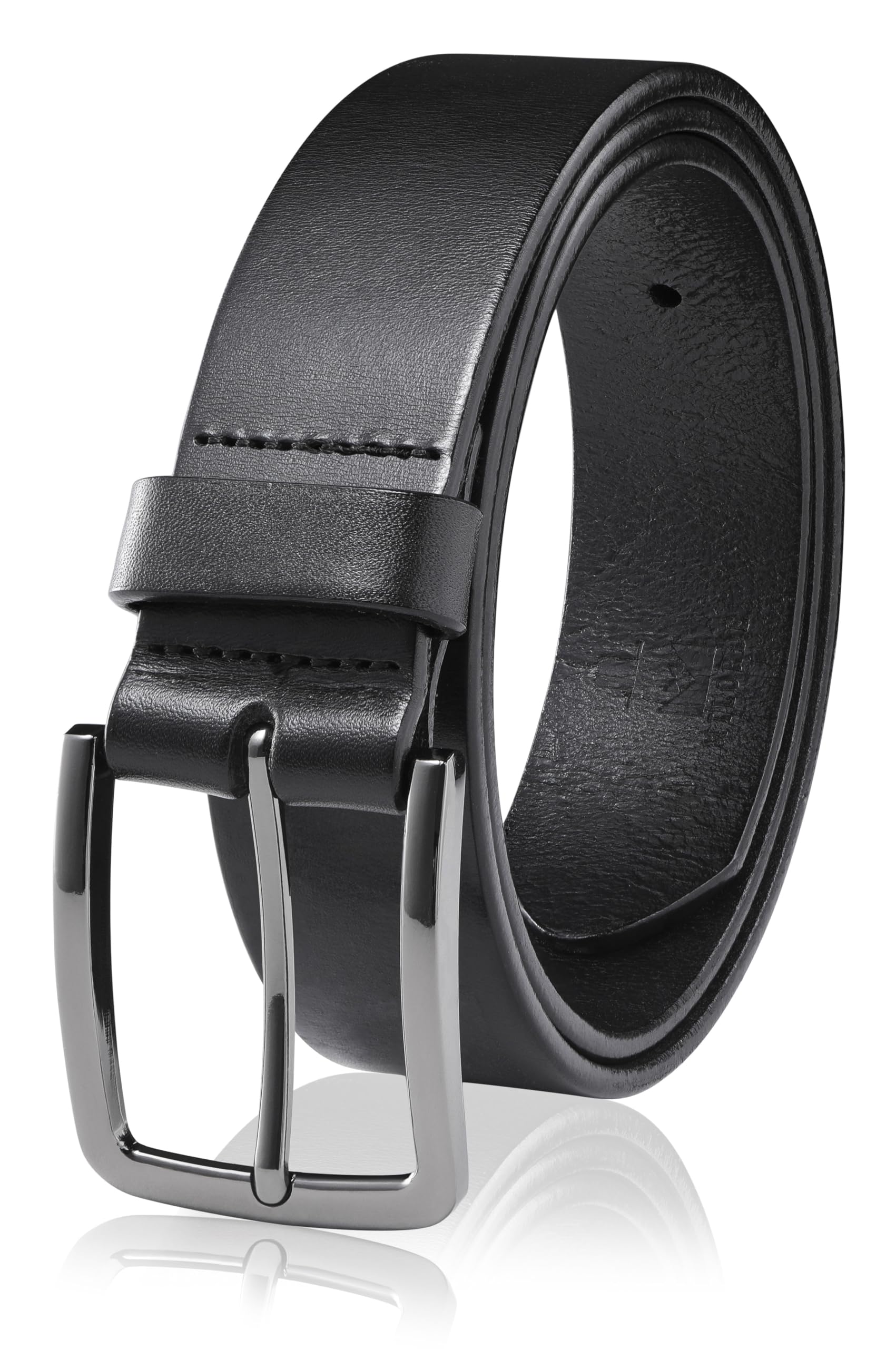 MILORDE Men's Genuine Leather Dress Belt, Handmade, 100% Cow Leather, Fashion & Classic Designs for Work Business and Casual